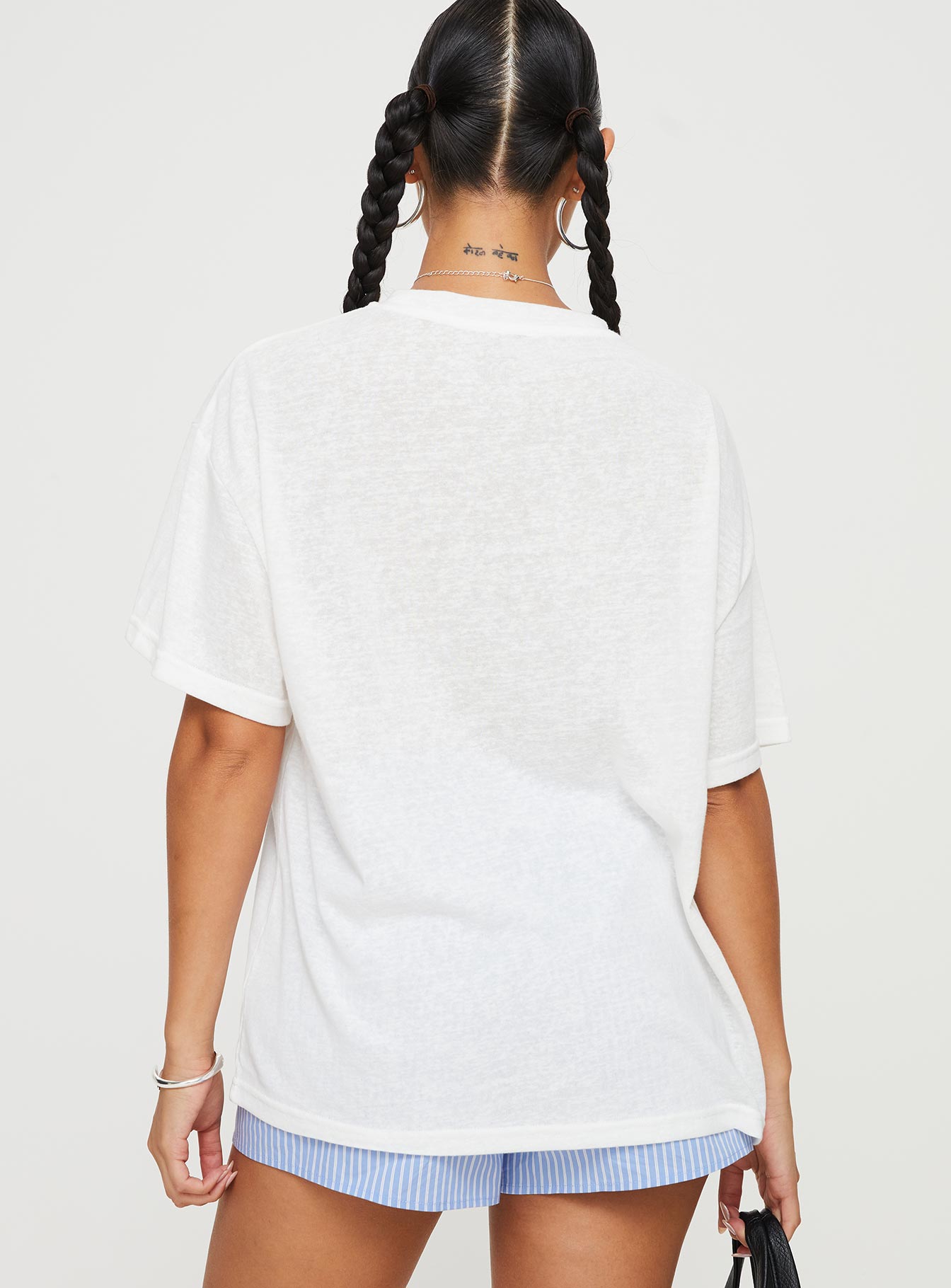 Larry Lobster Oversized Tee White - women's top by Ellevoria - view 5