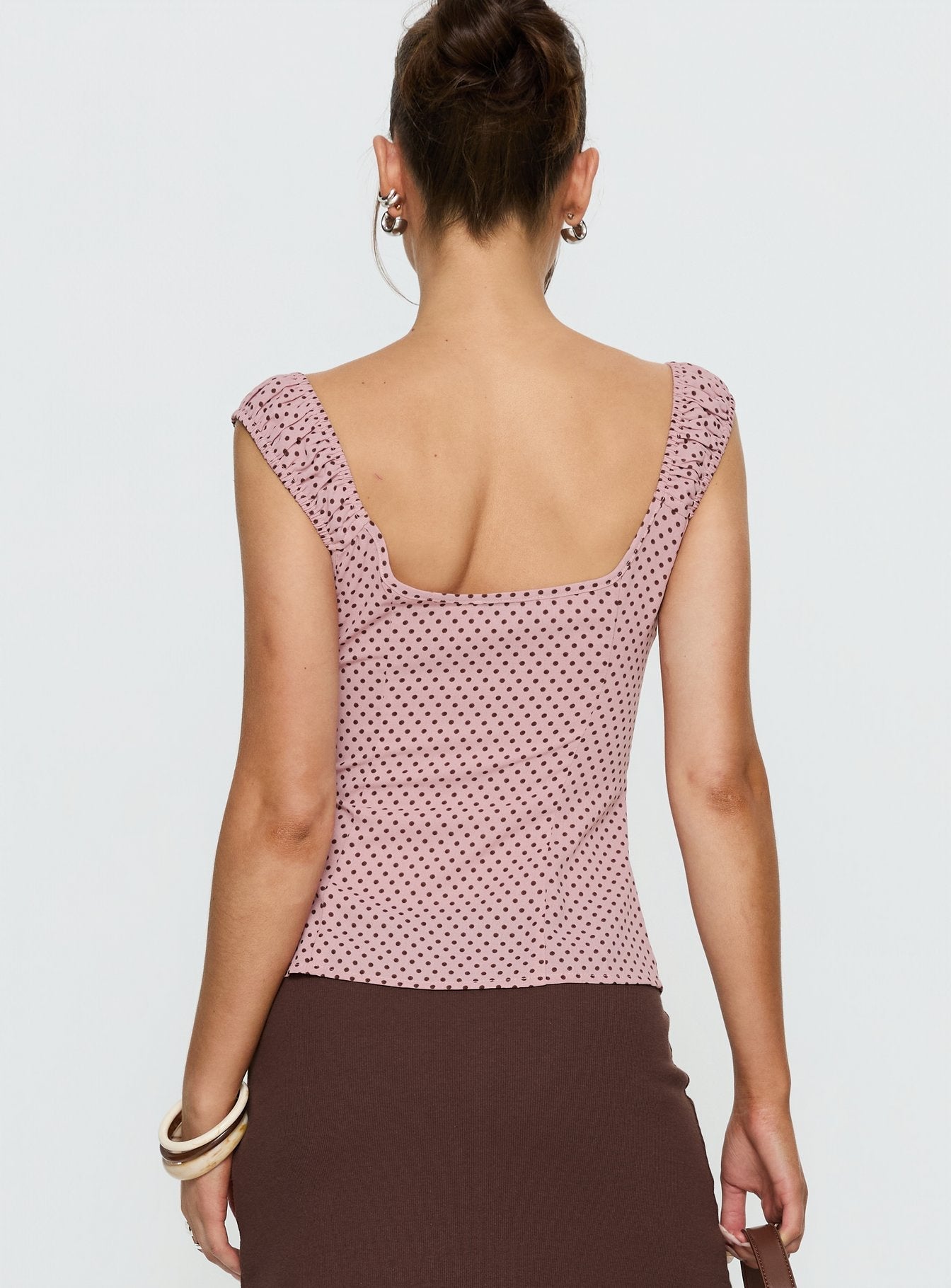 Garconne Top Pink Polka - women's top by Ellevoria - view 4