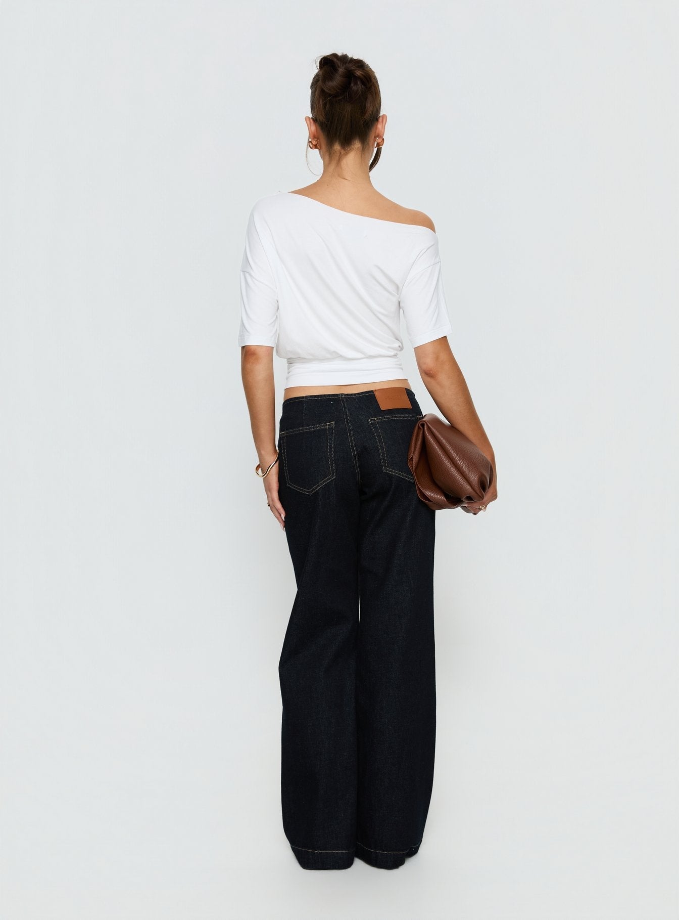 Buenos No Waist Low Rise Straight Leg Jeans Raw Denim women's denim jeans by Ellevoria