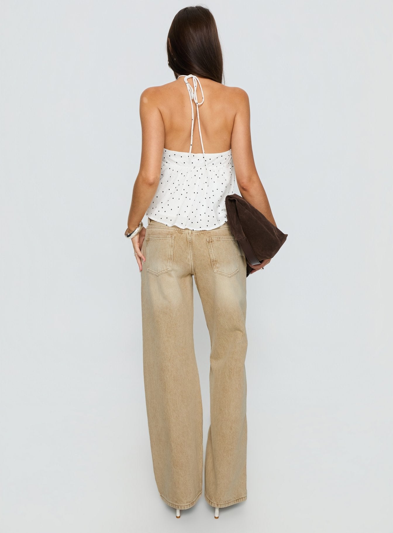 Serenitia Mid Rise Relaxed Jeans Sandy Brown Wash women's denim jeans by Ellevoria