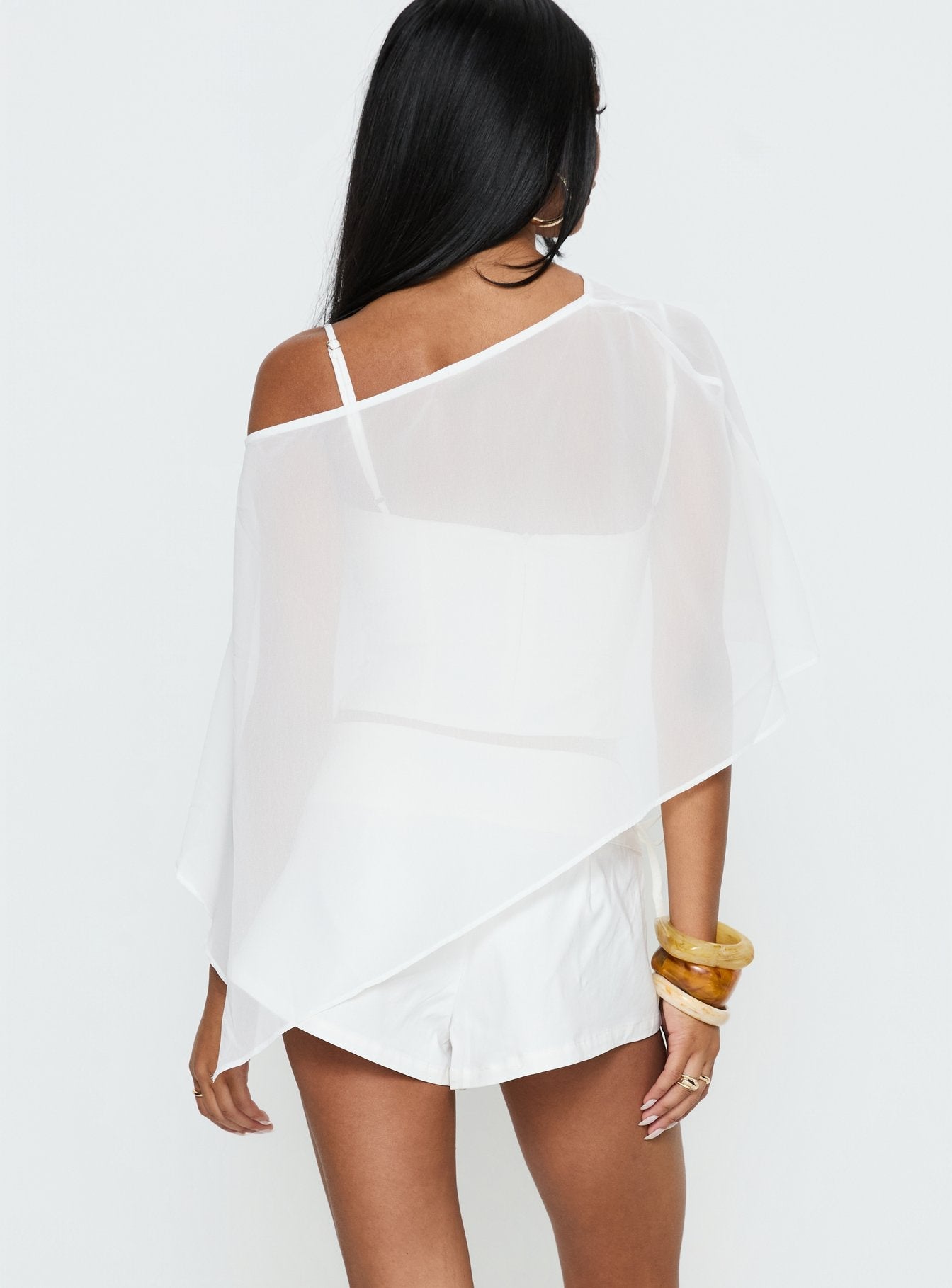 Senzo Wrap Shorts White women's two piece set by Ellevoria