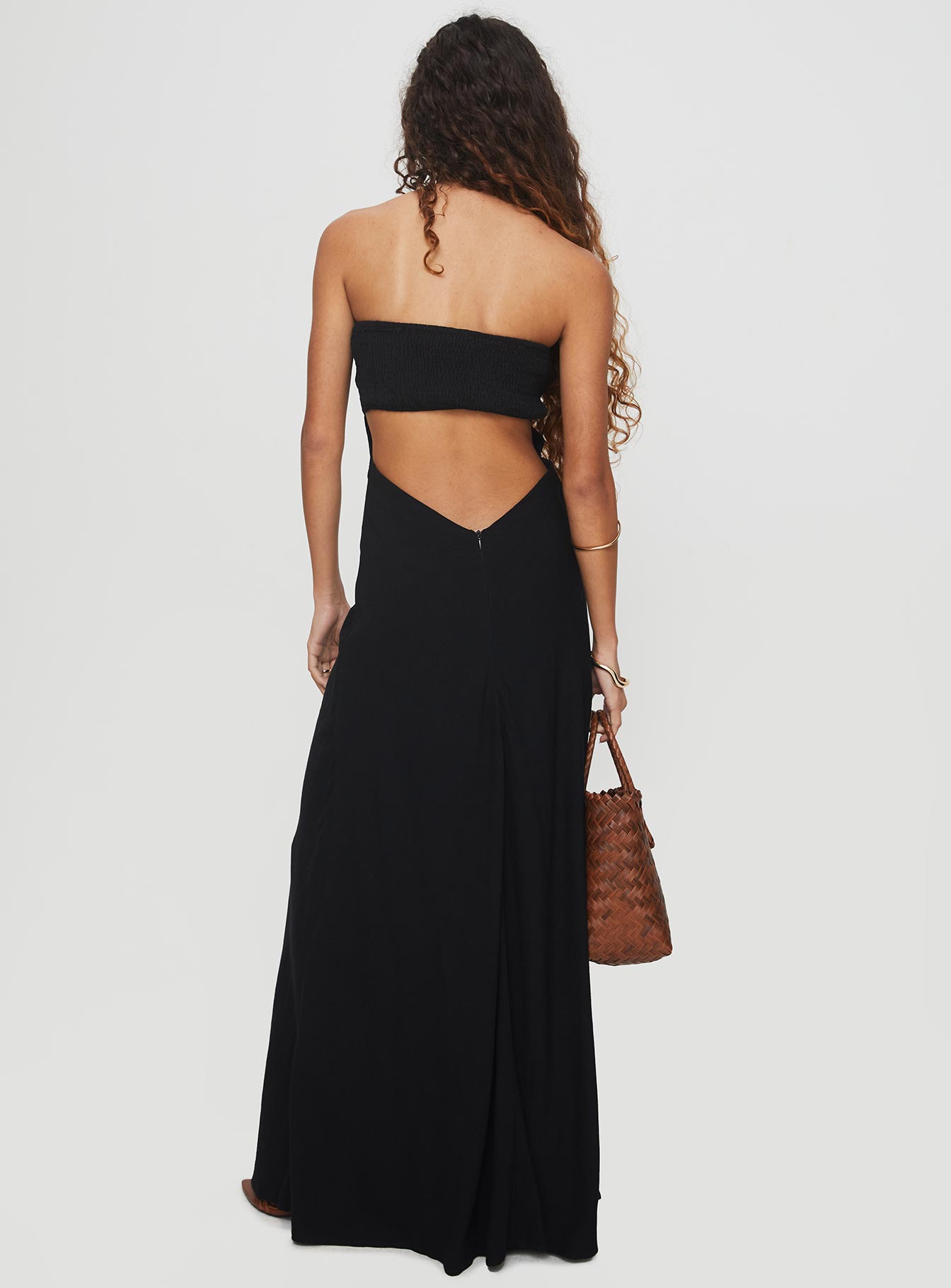 Yahir Strapless Maxi Dress Black - women's maxi dress by Ellevoria - view 4