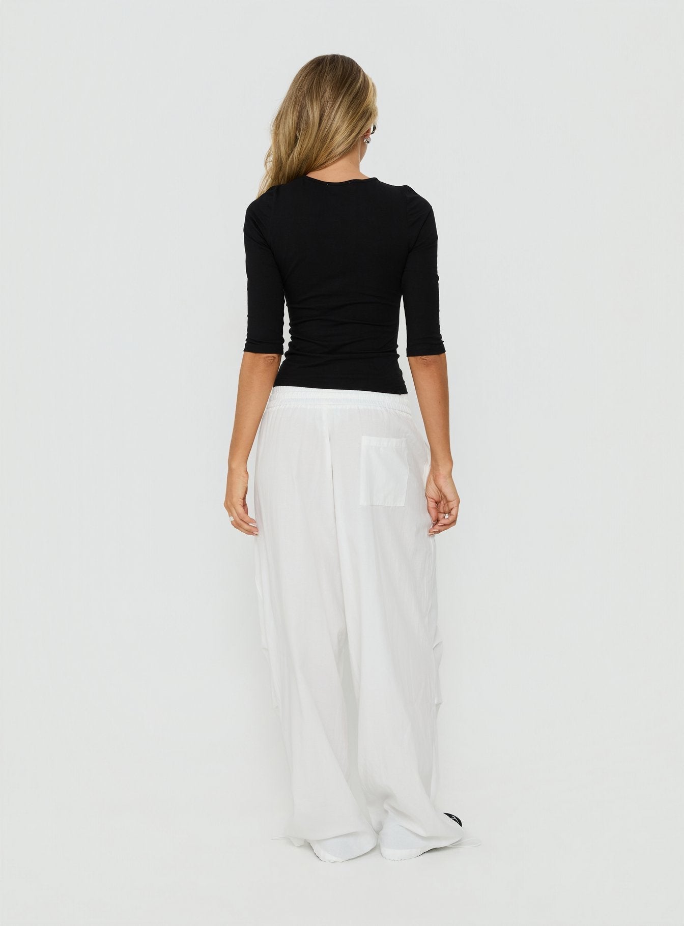 Mankind Baggy Cargo Pants White - loose fit women's bottoms by Ellevoria