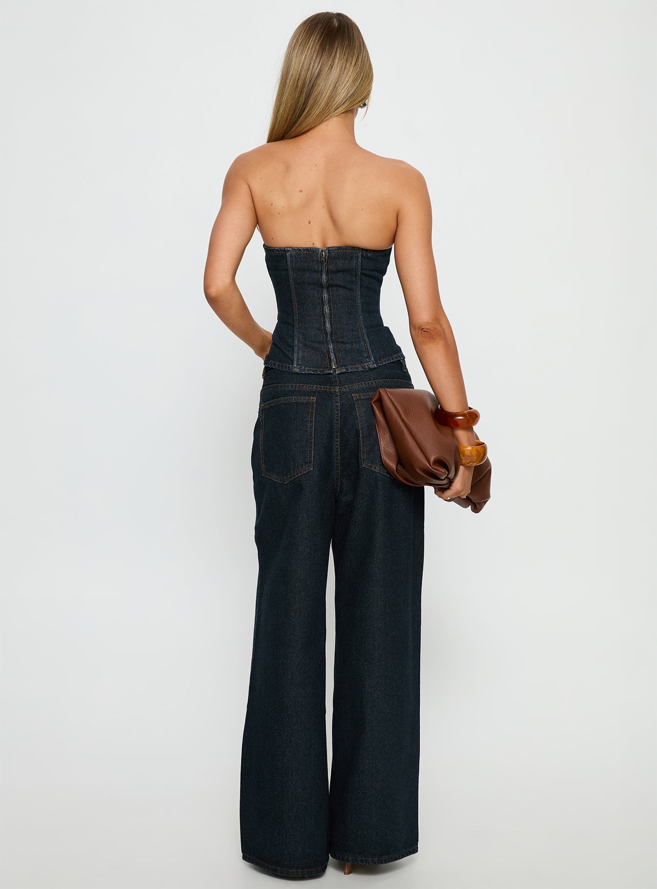 Blue Crush Low Rise Wide Leg Jeans Indigo women's denim jeans by Ellevoria