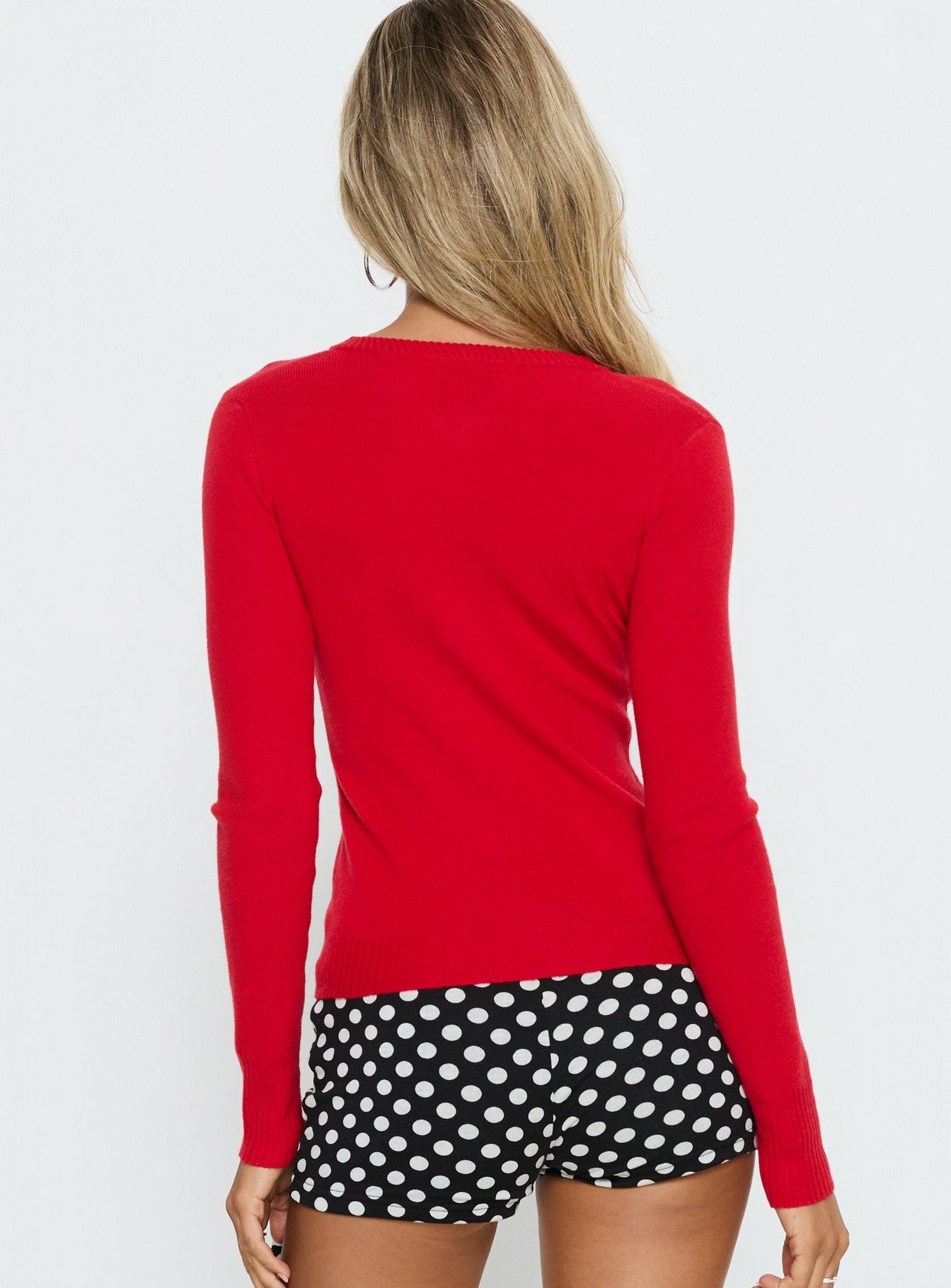 Lauraine Cardigan Red women's sweater by Ellevoria