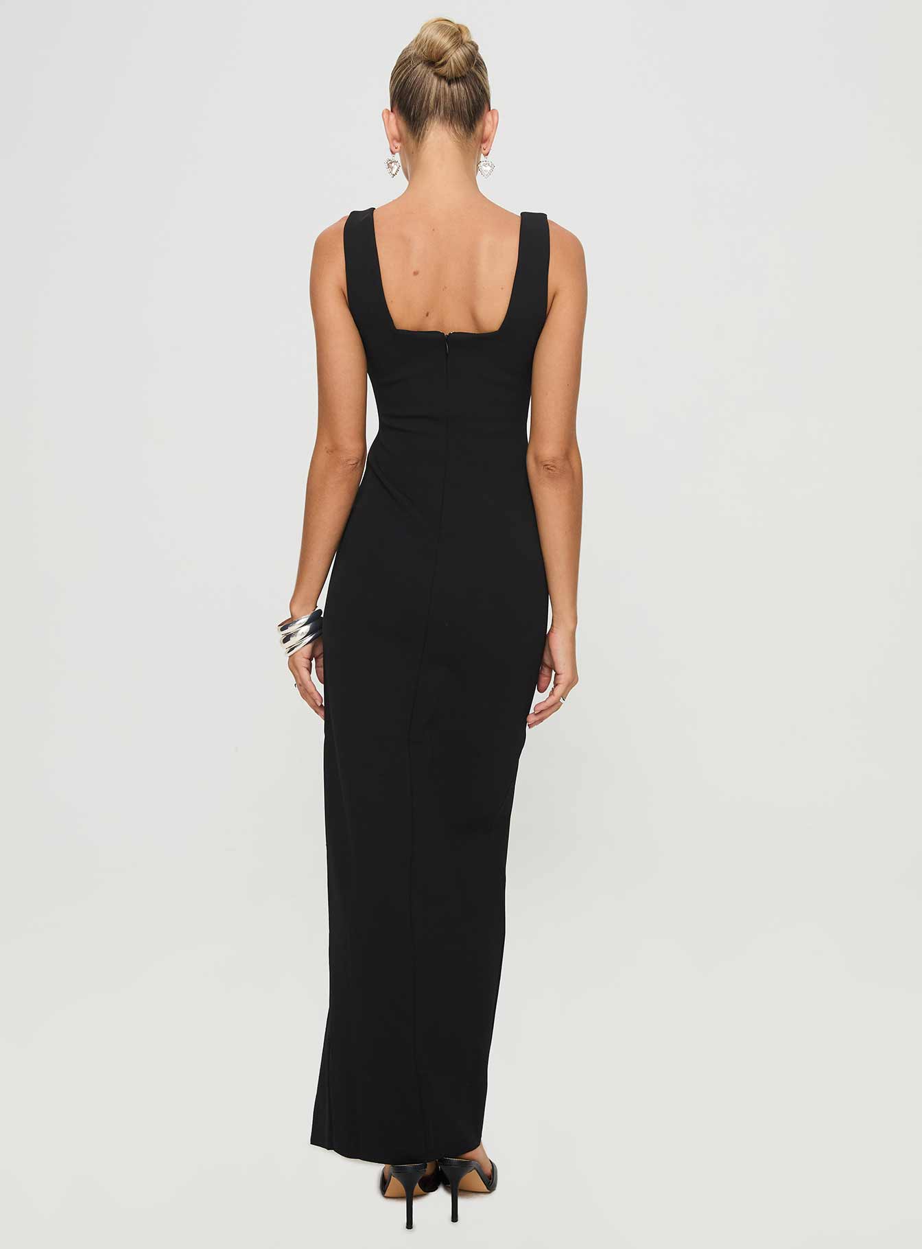 Bombshell Maxi Dress Black - women's maxi dress by Ellevoria - view 5