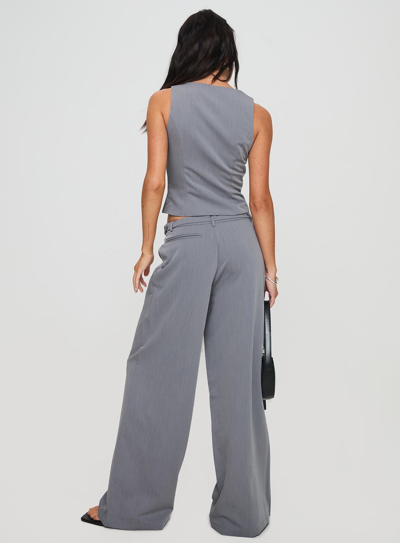 Miku Pants Charcoal women's pant set by Ellevoria