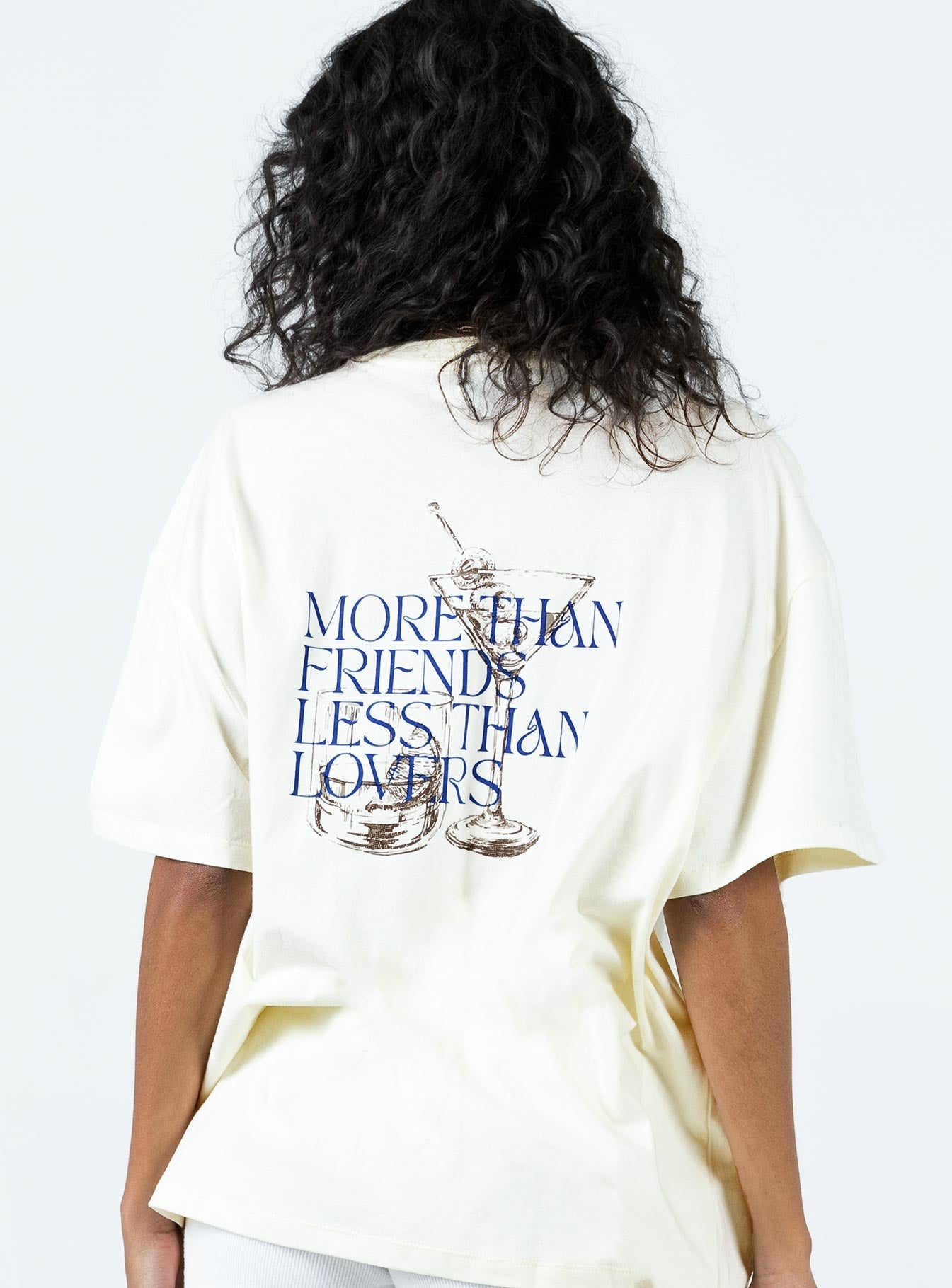 More Than Friends Oversized Tee Off White - women's top by Ellevoria - view 6