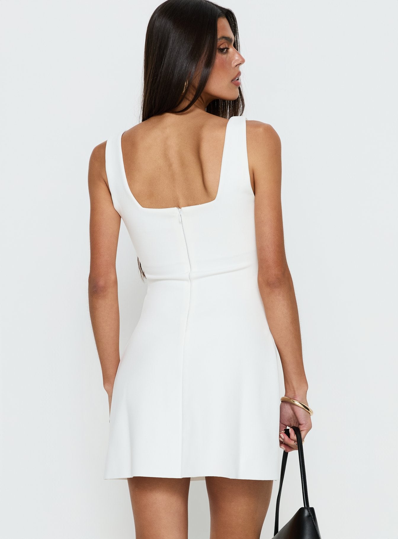 Bombshell Mini Dress White - women's top by Ellevoria - view 5