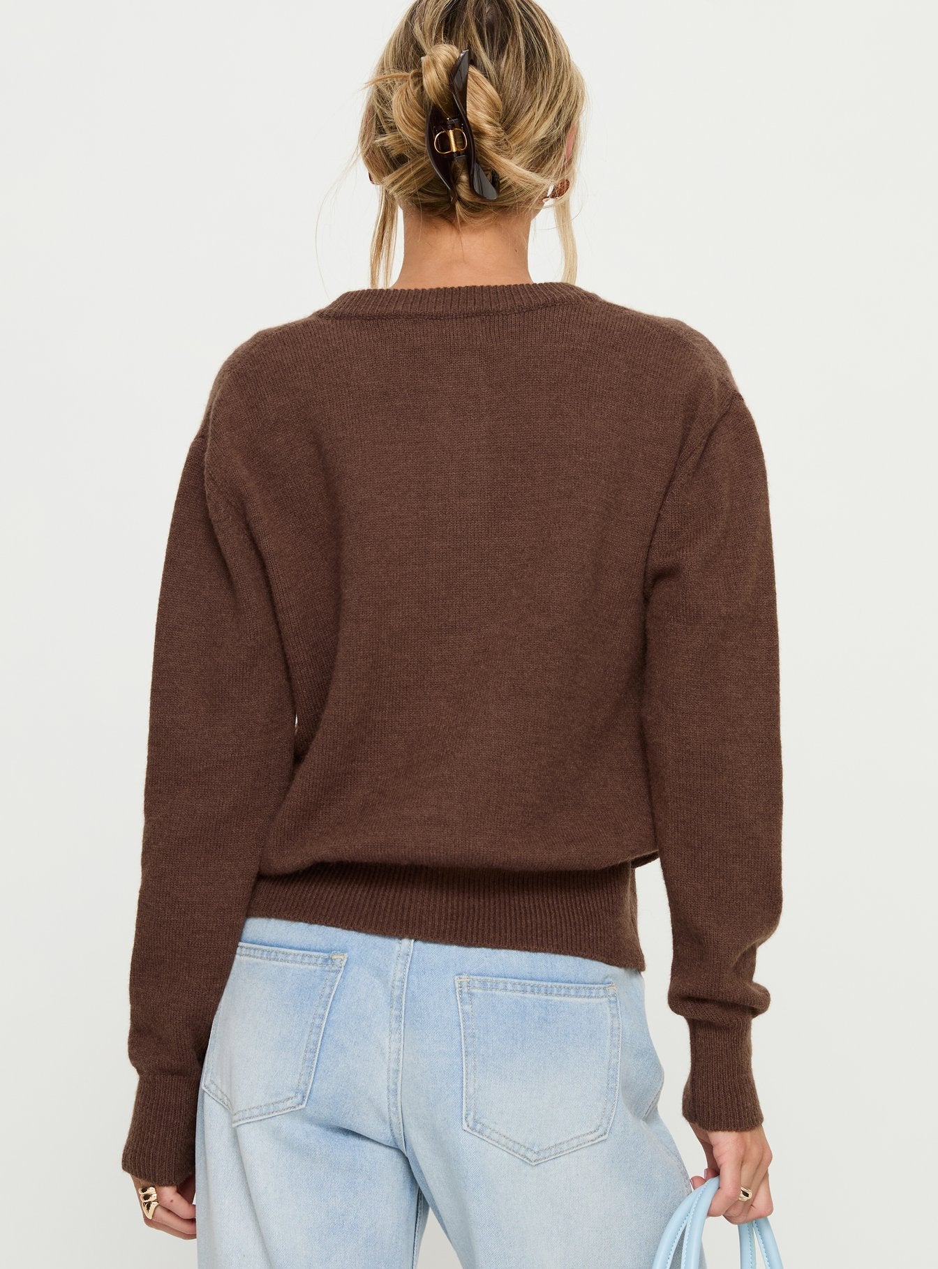Melancholia Cardigan Chocolate women's sweater by Ellevoria
