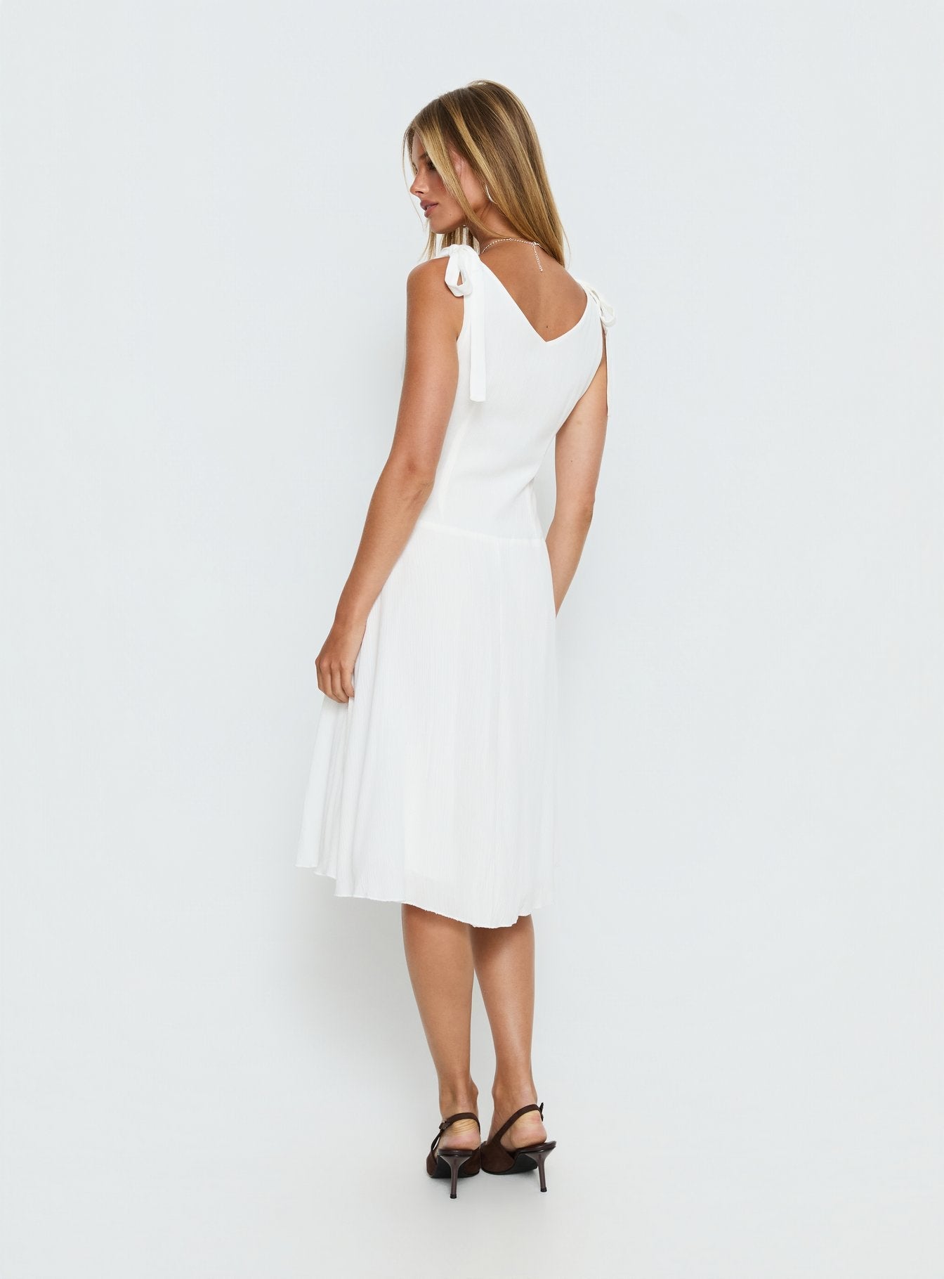 Danira Midi Dress White - women's midi dress by Ellevoria - view 5