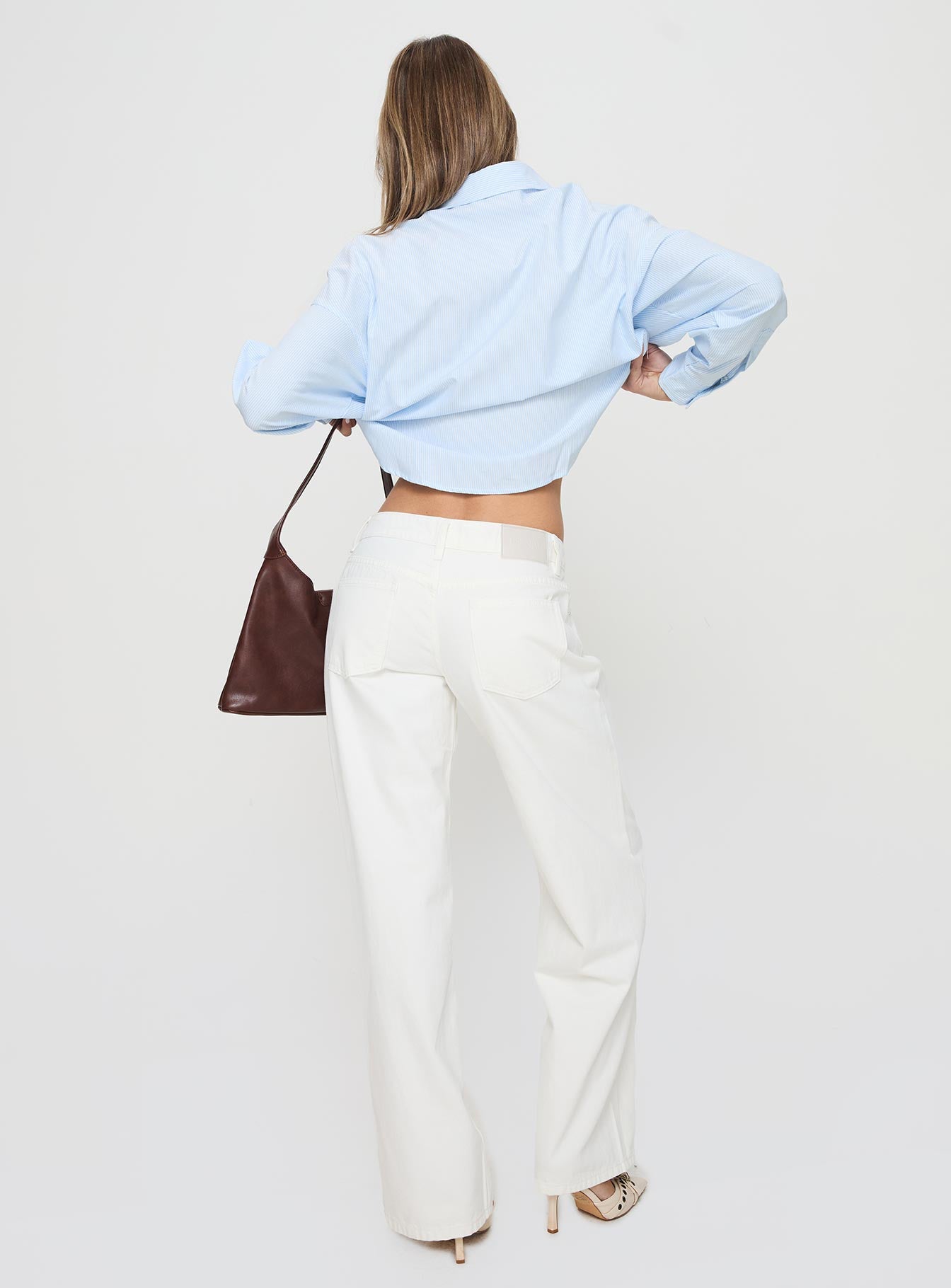 Ellanor Low Rise Straight Leg Jeans White women's denim jeans by Ellevoria