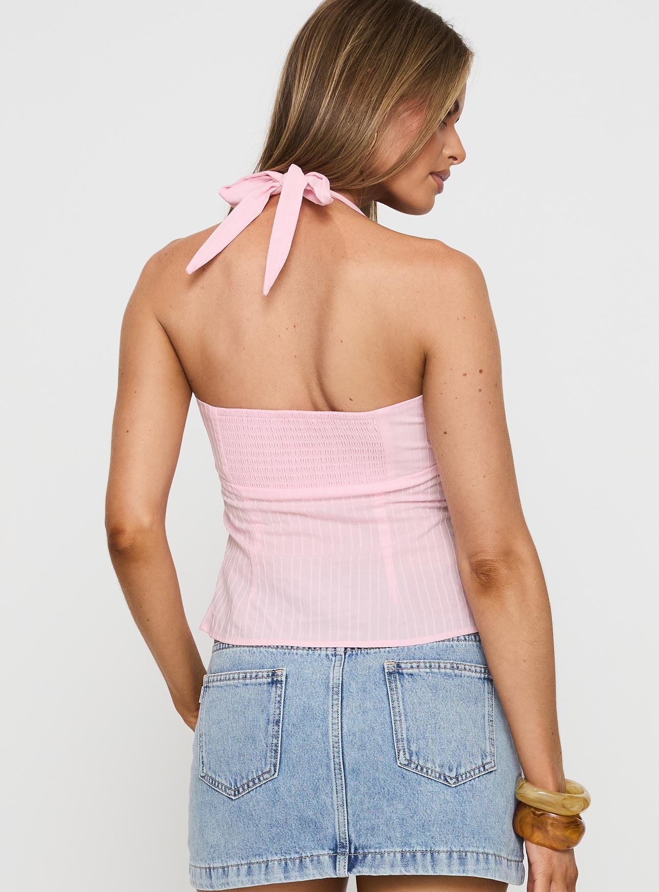 Isabetta Halter Top Pink - women's top by Ellevoria - view 5