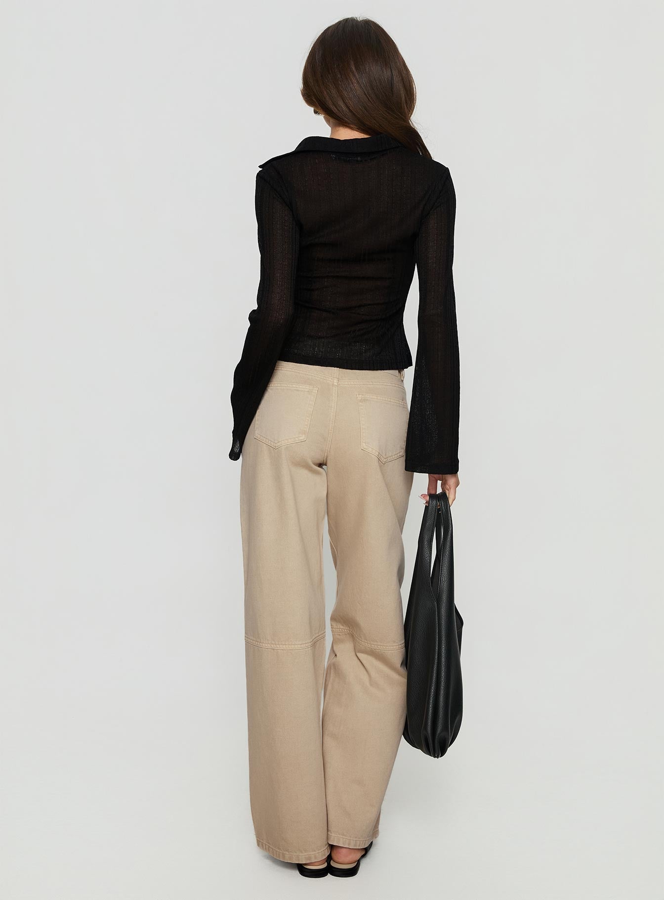 Lando Low Rise Straight Leg Jeans Tan women's denim jeans by Ellevoria