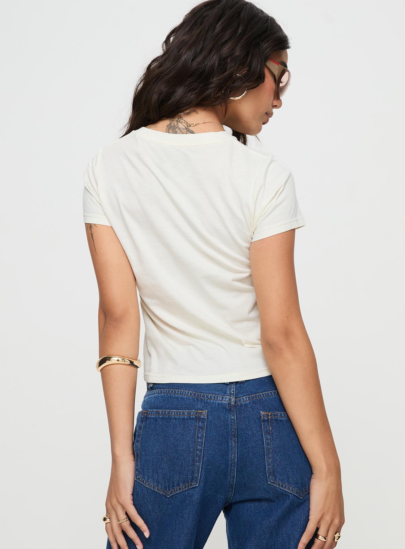 Cherry Cocktails Tee Cream - women's top by Ellevoria - view 5