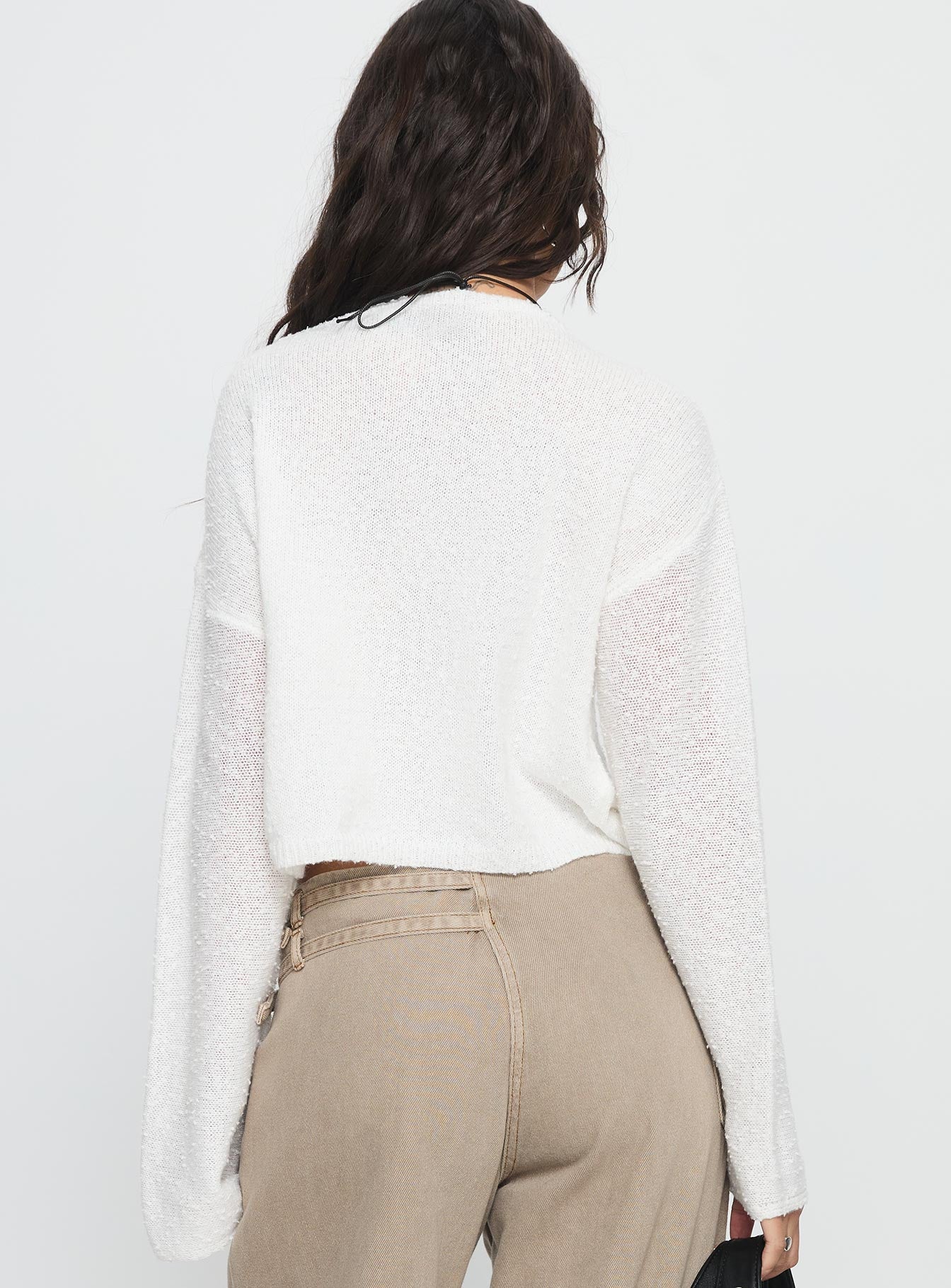 Riala Off Shoulder Knit Sweater White women's sweater by Ellevoria