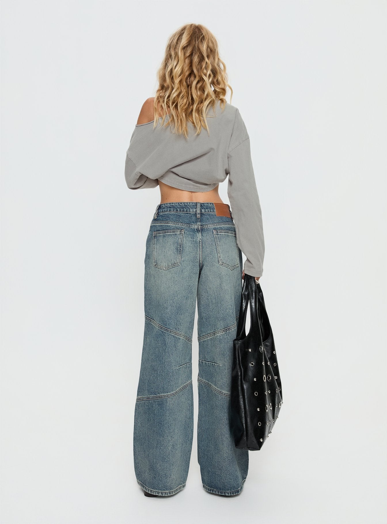 Atmosphere Mid Rise Straight Leg Jeans Antique Wash women's denim jeans by Ellevoria