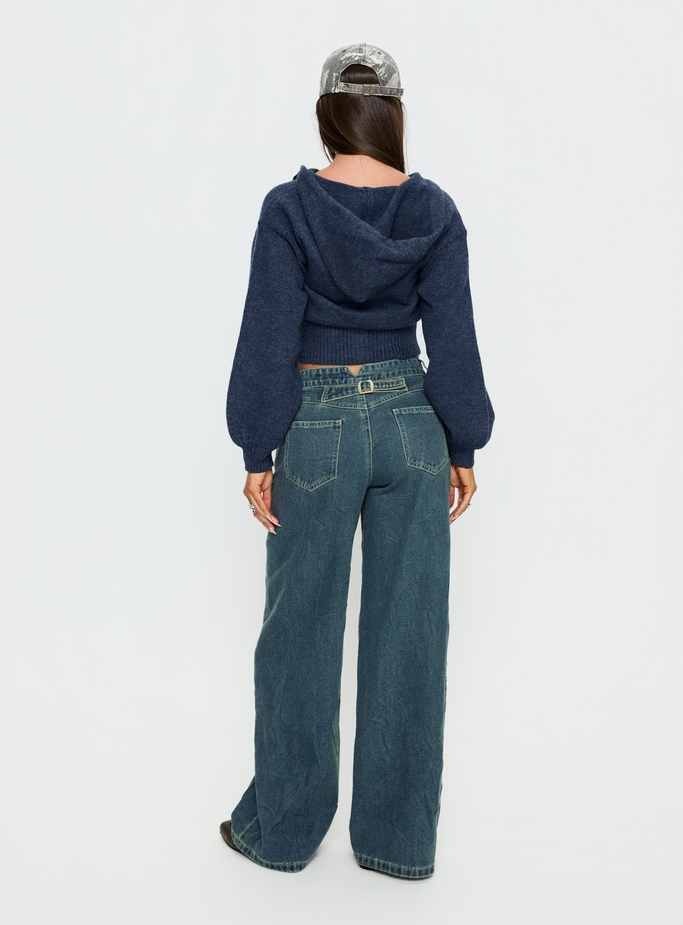 Shanna Relaxed Low Rise Jeans Acid Raw Wash women's denim jeans by Ellevoria