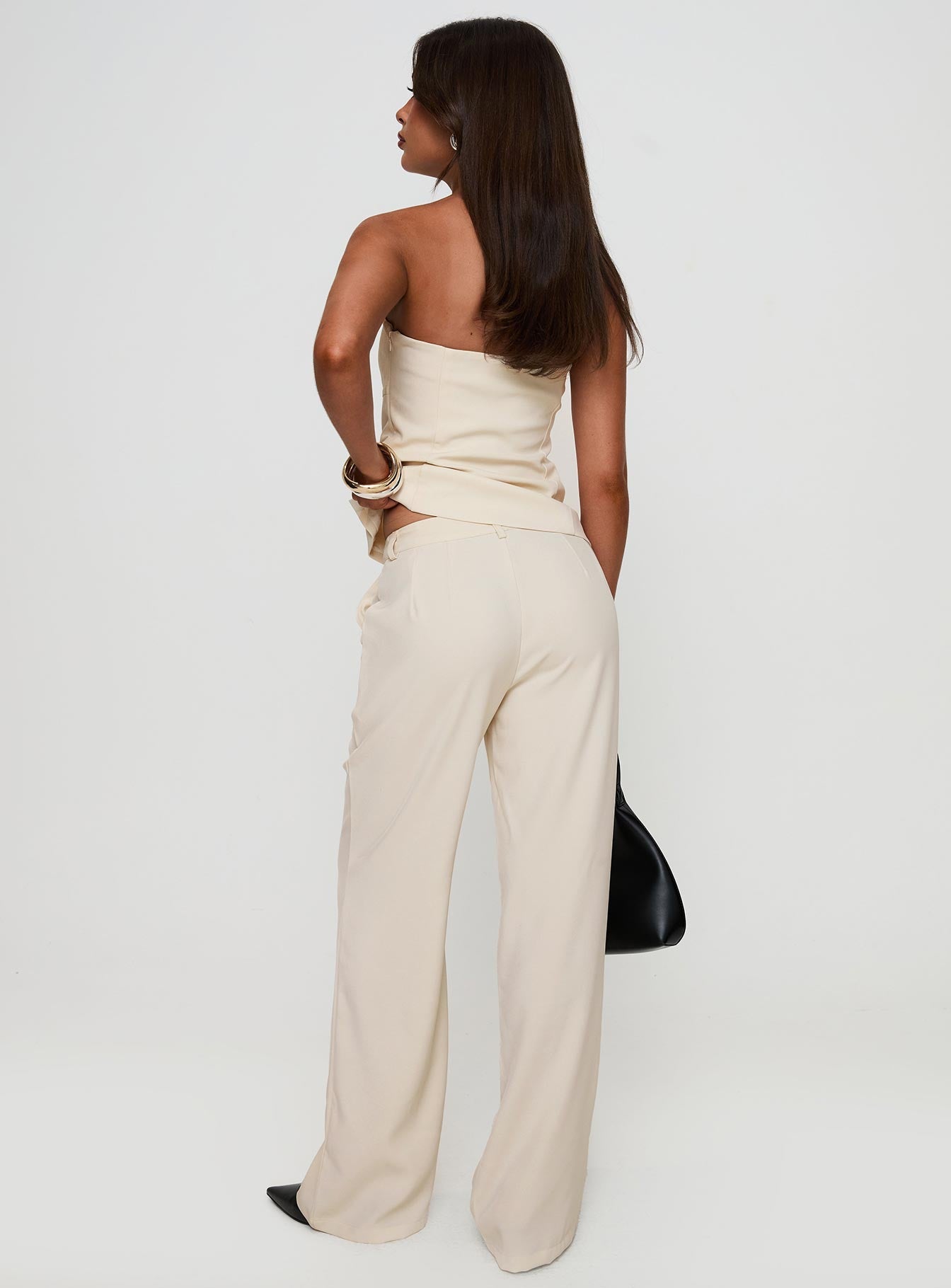 Irresistible Wide Leg Pant Cream Petite women's pant set by Ellevoria