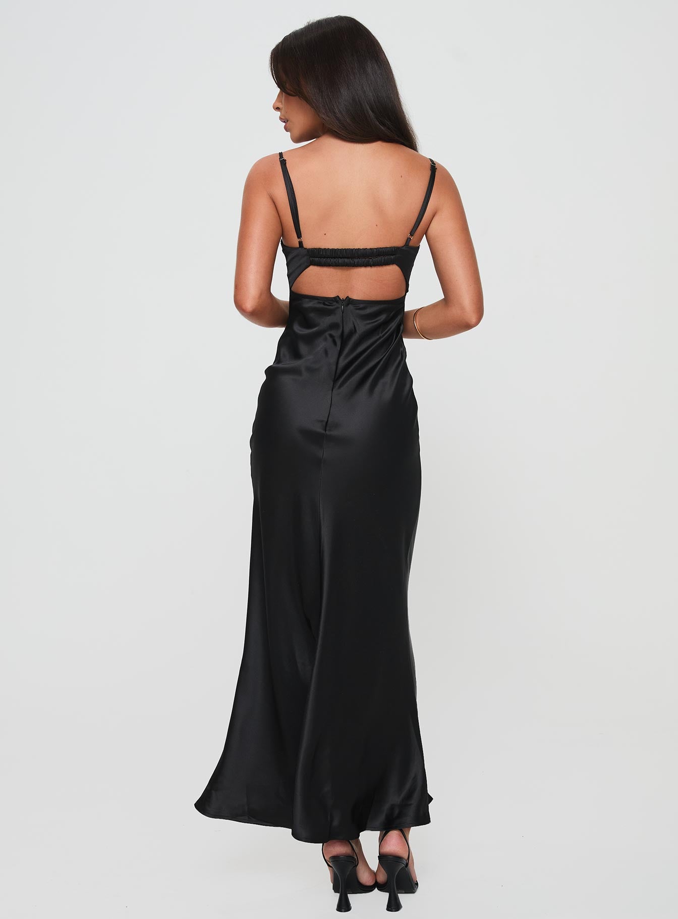 Fadyen Bias Cut Maxi Dress Black - women's maxi dress by Ellevoria - view 6