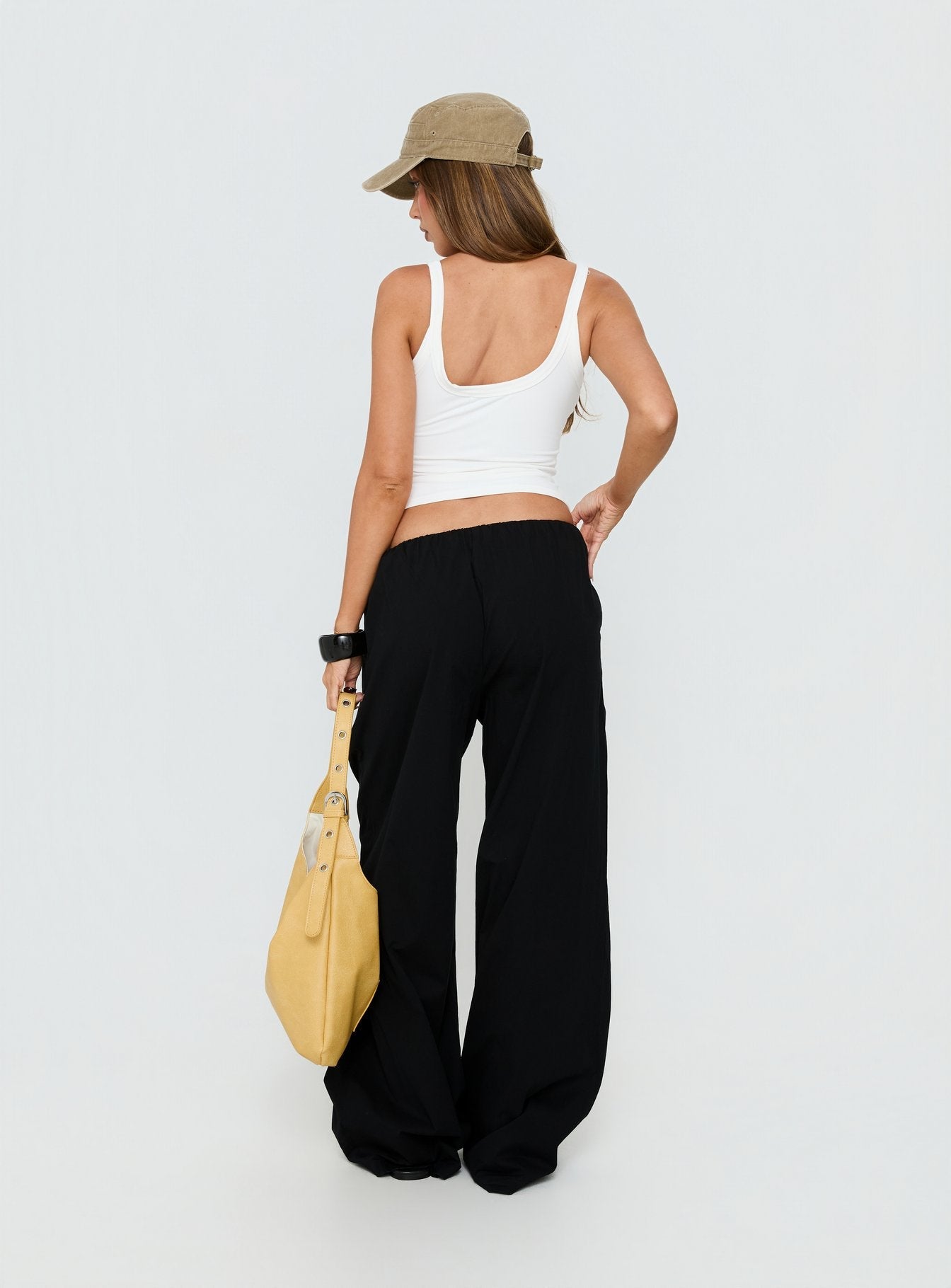 Lunea Concealed Waistband Pants Black - loose fit women's bottoms by Ellevoria