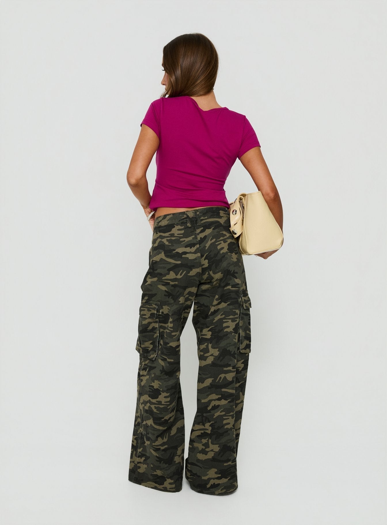 Hudsen Cargo Pants Camo - loose fit women's bottoms by Ellevoria