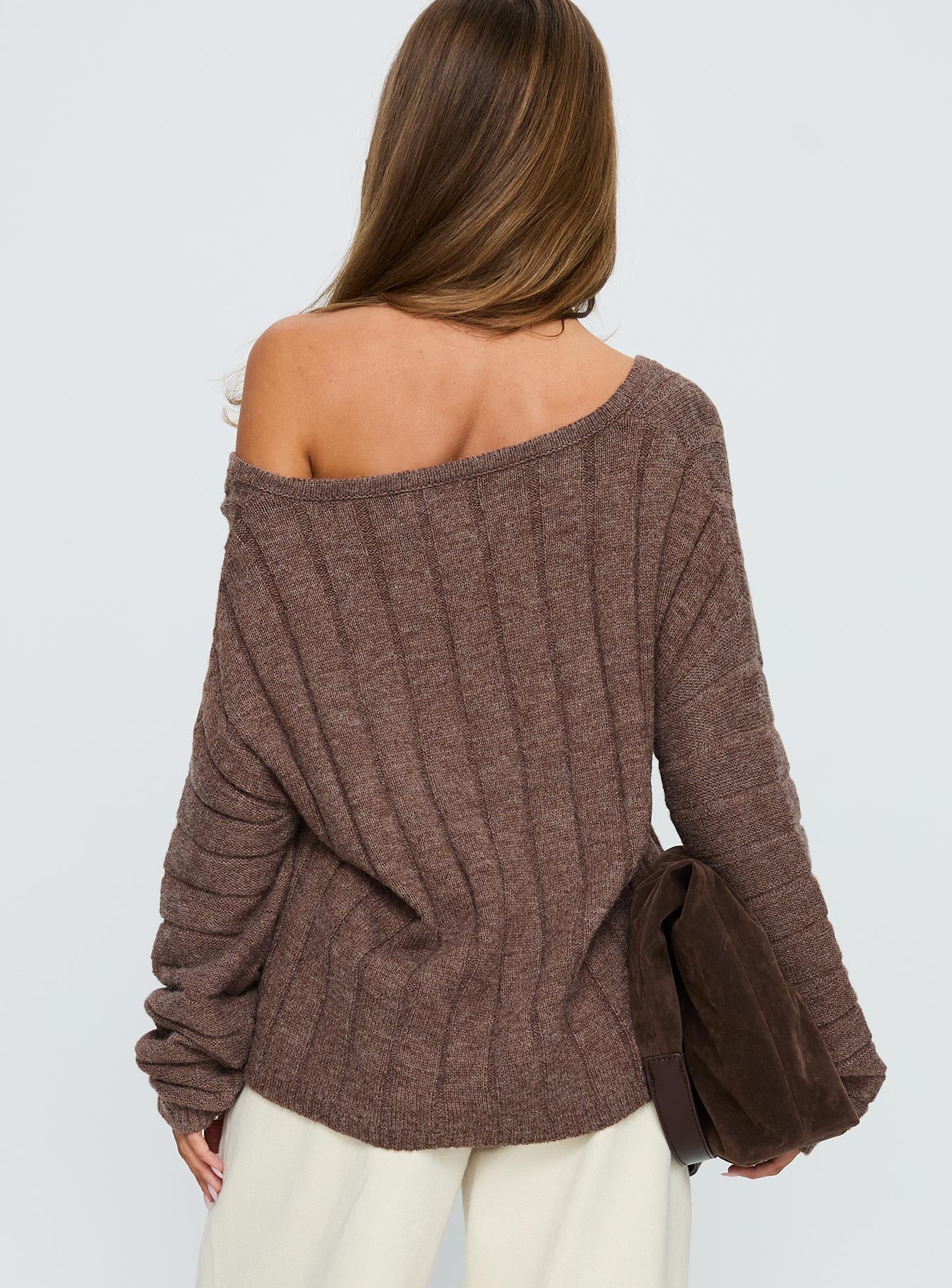 Main Thing Knit Sweater Mocha women's sweater by Ellevoria