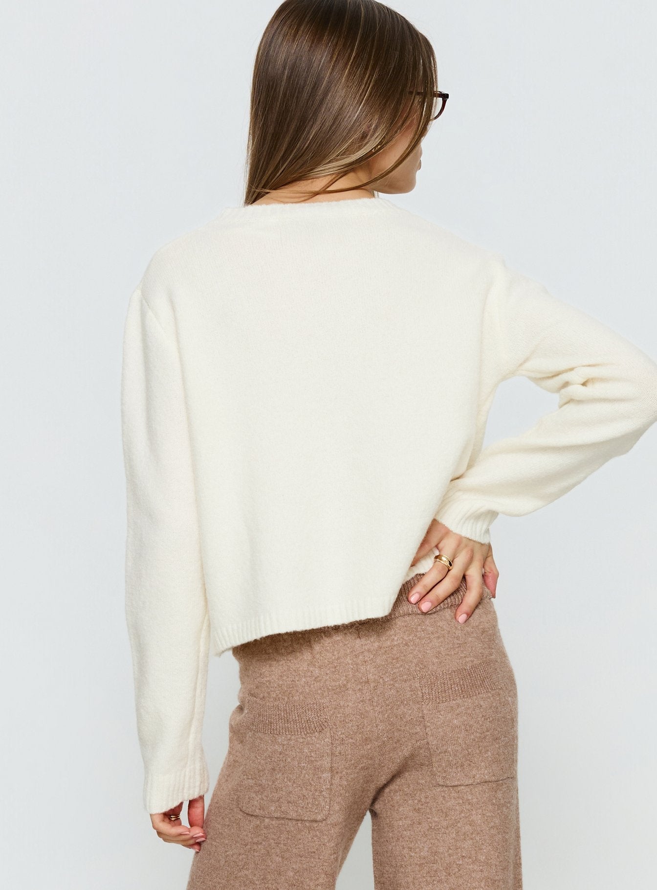 Denmark Cardigan White women's sweater by Ellevoria