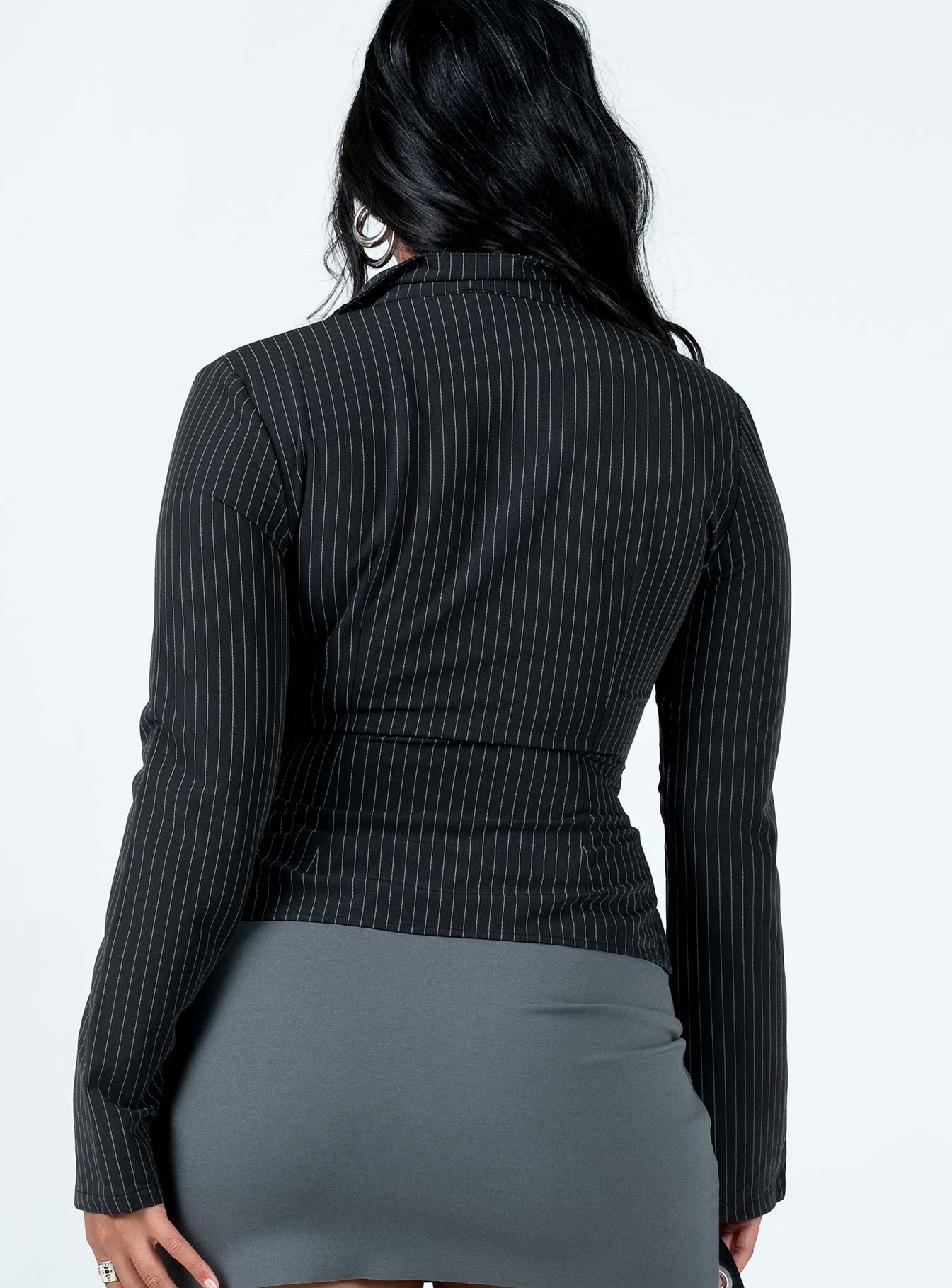 Anni Stripe Shirt Pinstripe - women's shirt by Ellevoria - view 5