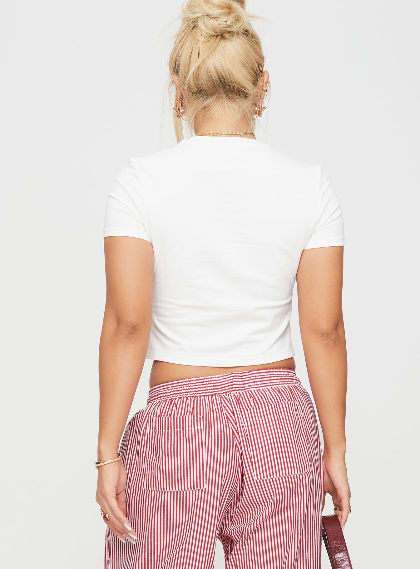 Au Revoir France Tee White - women's top by Ellevoria - view 5