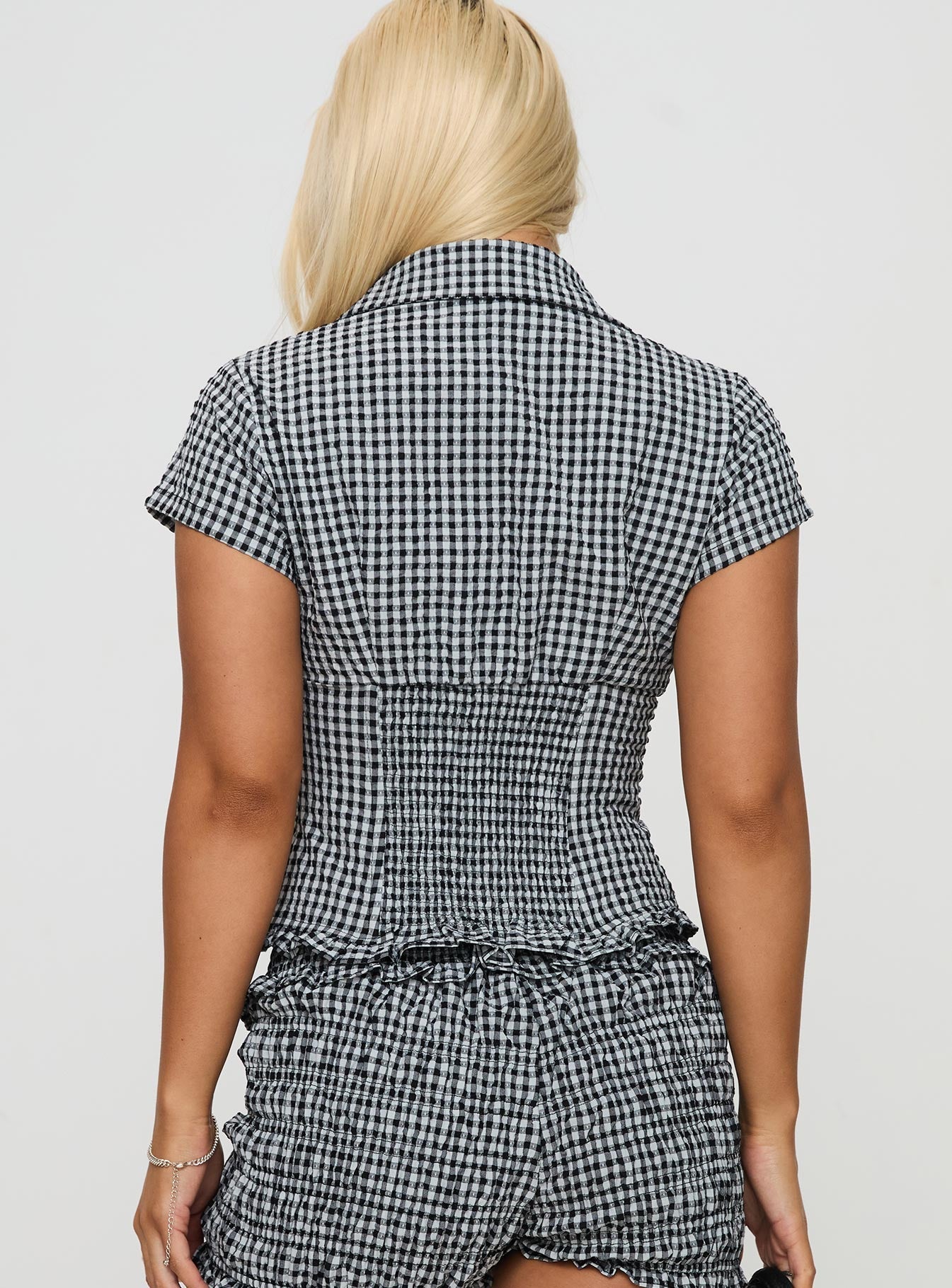 Covey Shirred Puff Sleeve Top Multi women's two piece set by Ellevoria