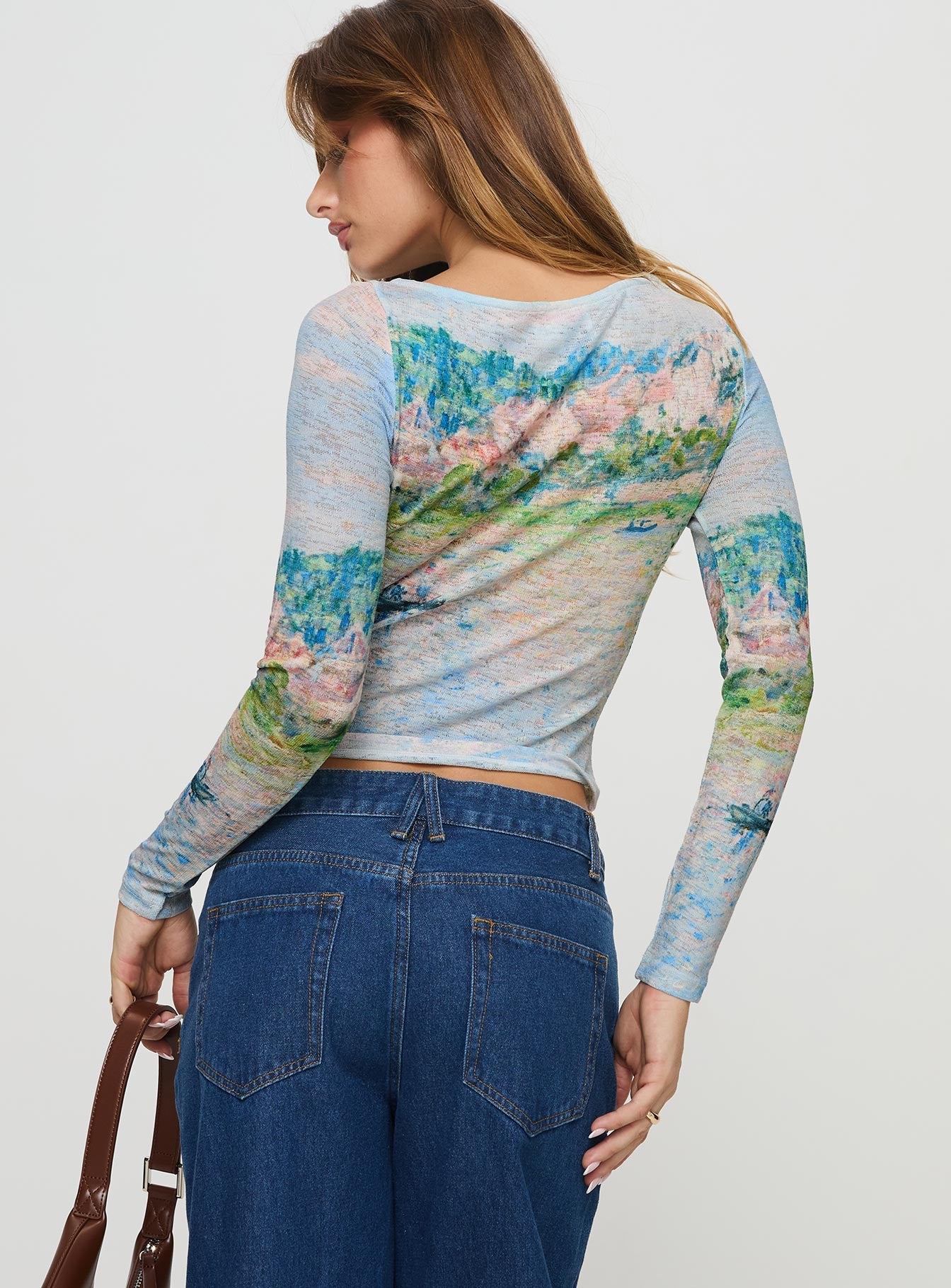 Castle On The Hill Long Sleeve Top Multi - women's top by Ellevoria - view 5