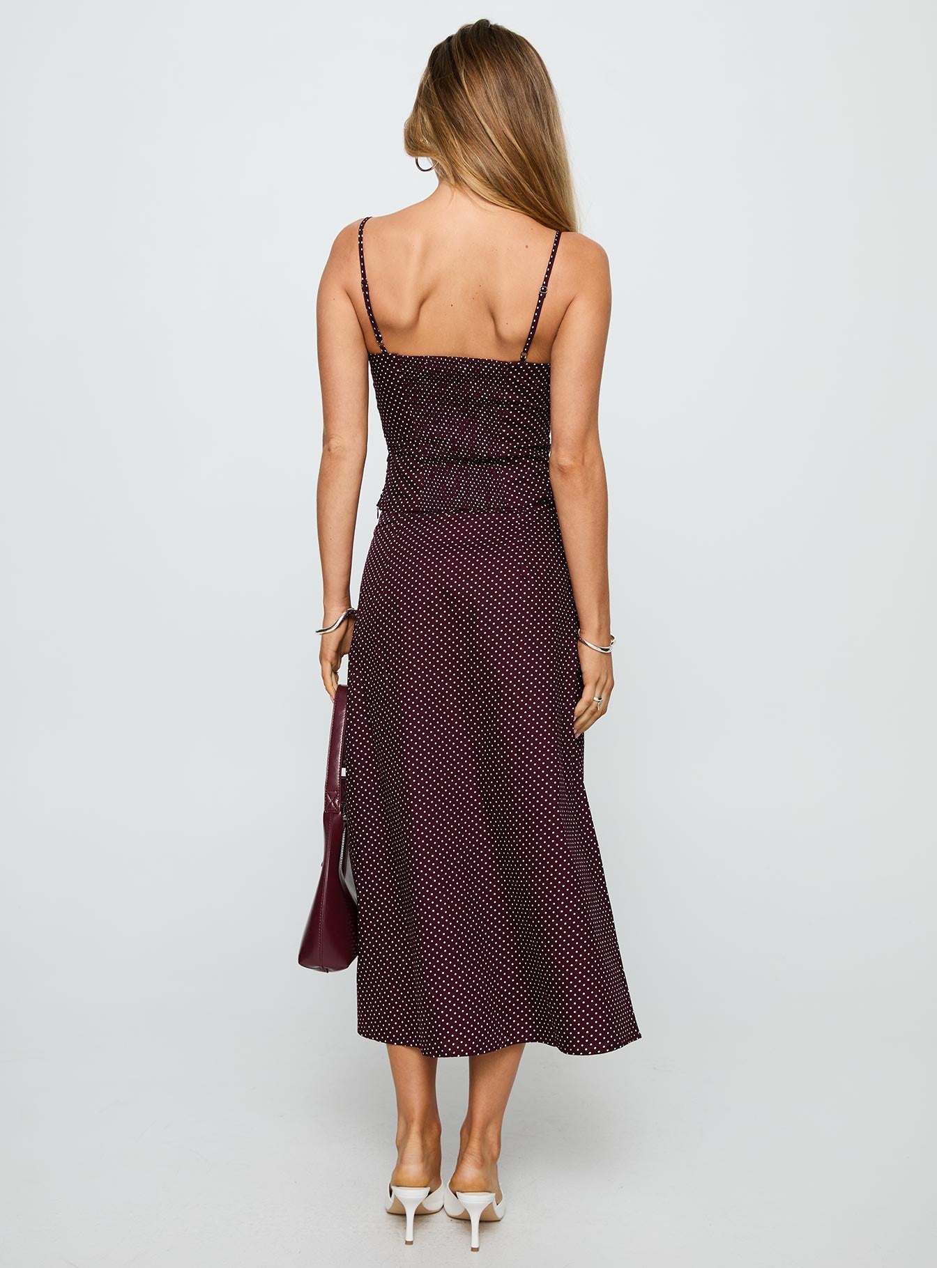 Shining Mirrors Set Burgundy women's two piece set by Ellevoria