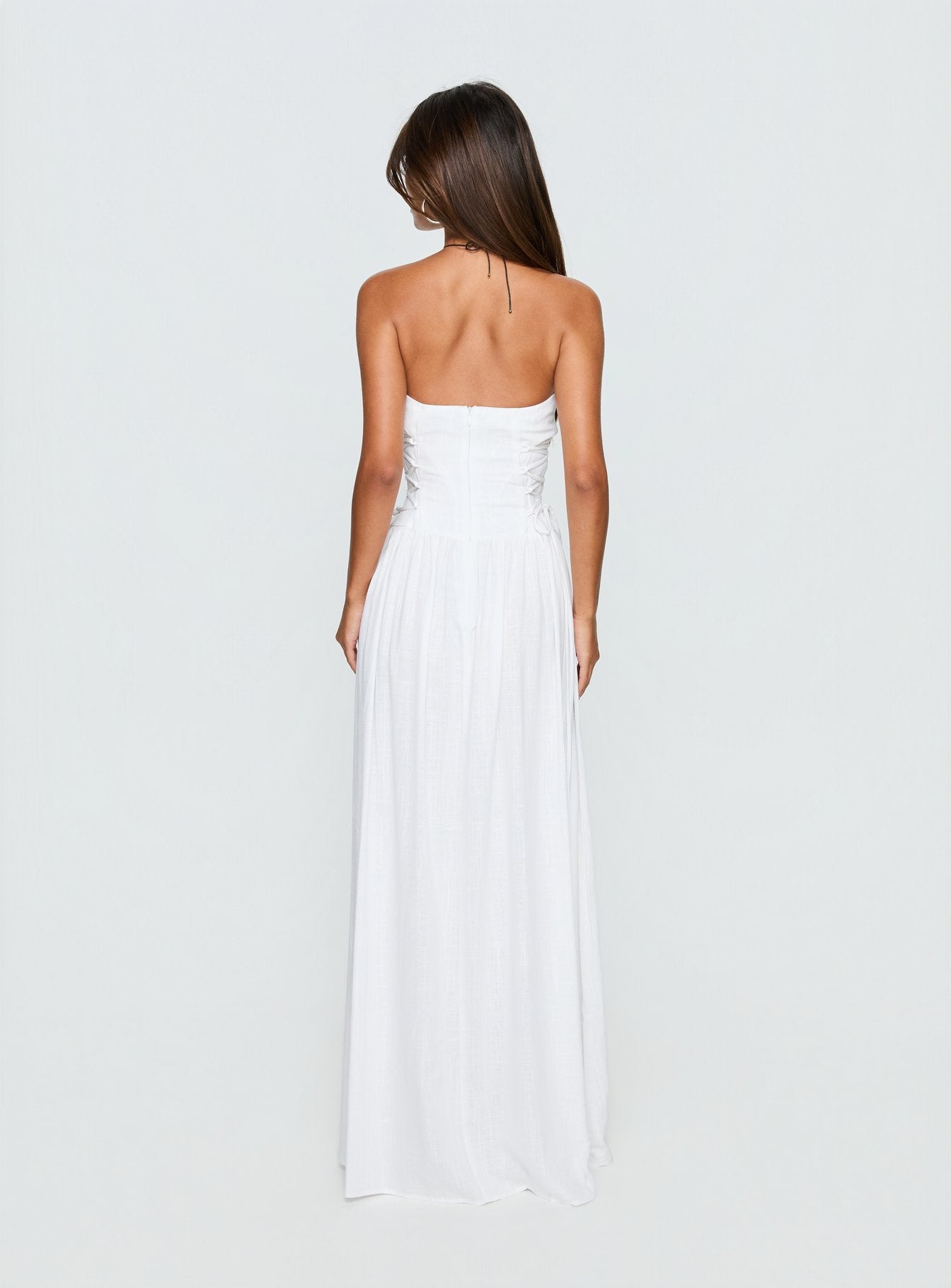 So Far So Good Maxi Dress White - women's maxi dress by Ellevoria - view 5