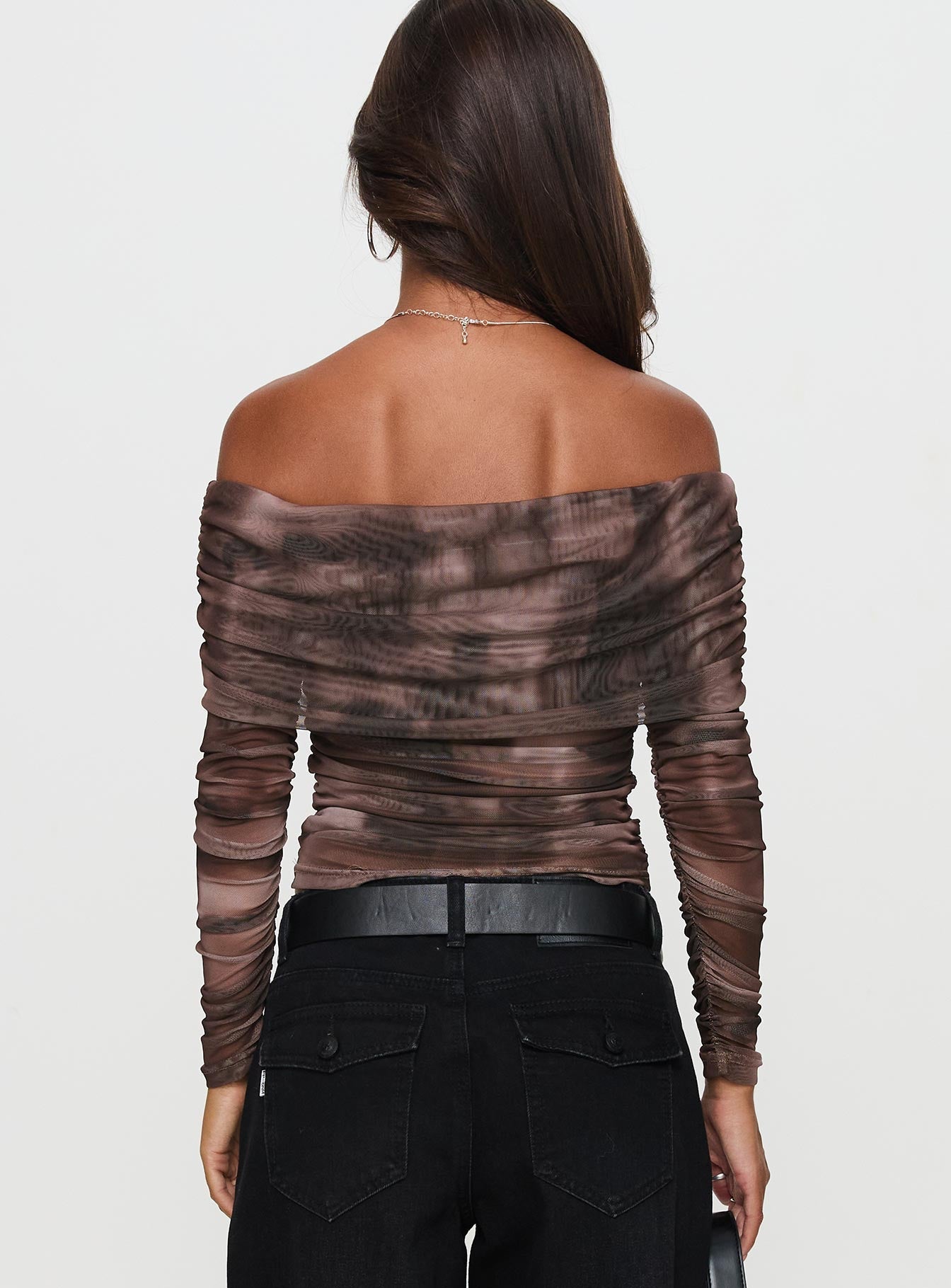 Good Taste Off Shoulder Long Sleeve Top Multi women's two piece set by Ellevoria