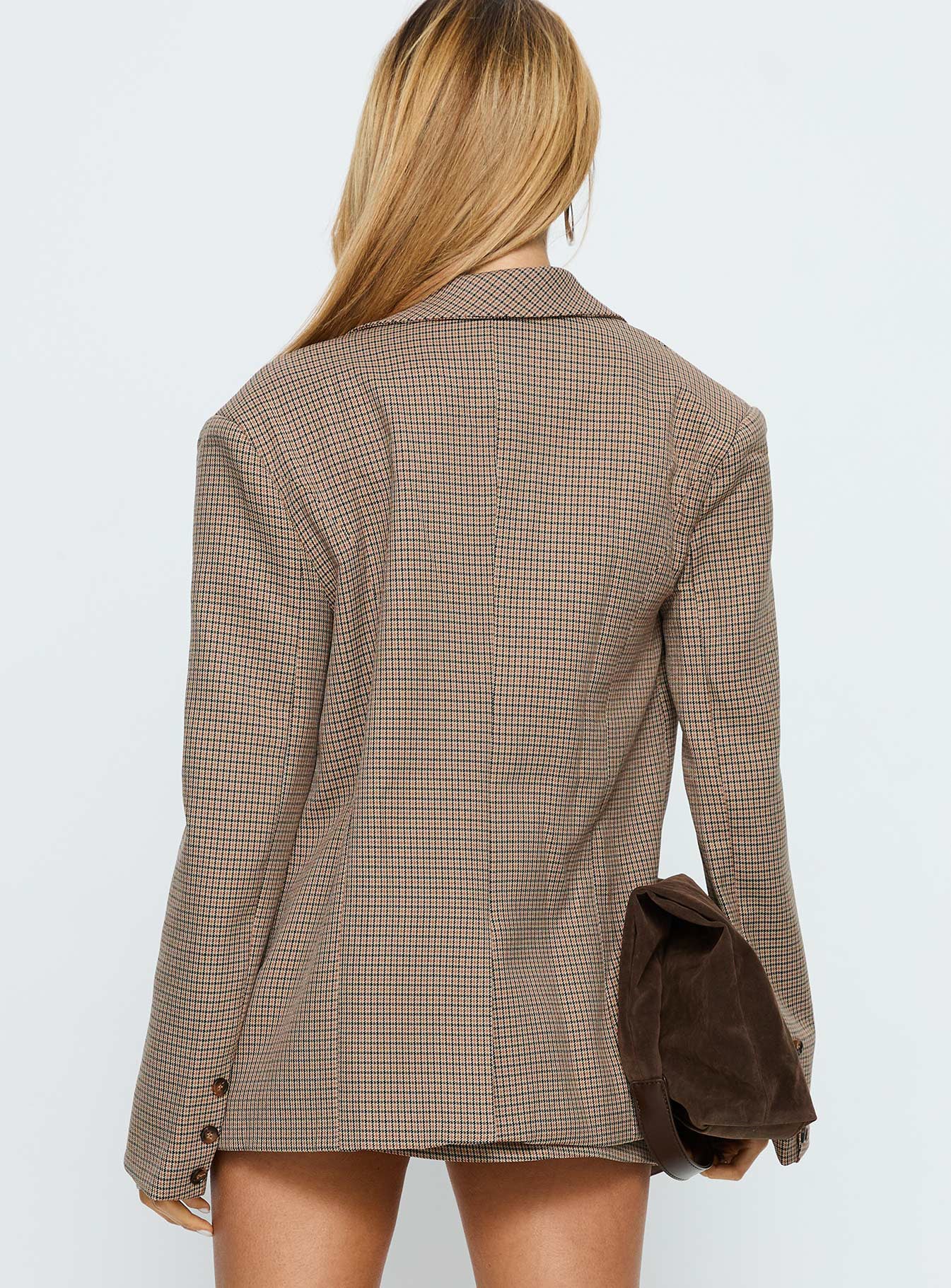 Deane Blazer Brown Check women's jacket by Ellevoria