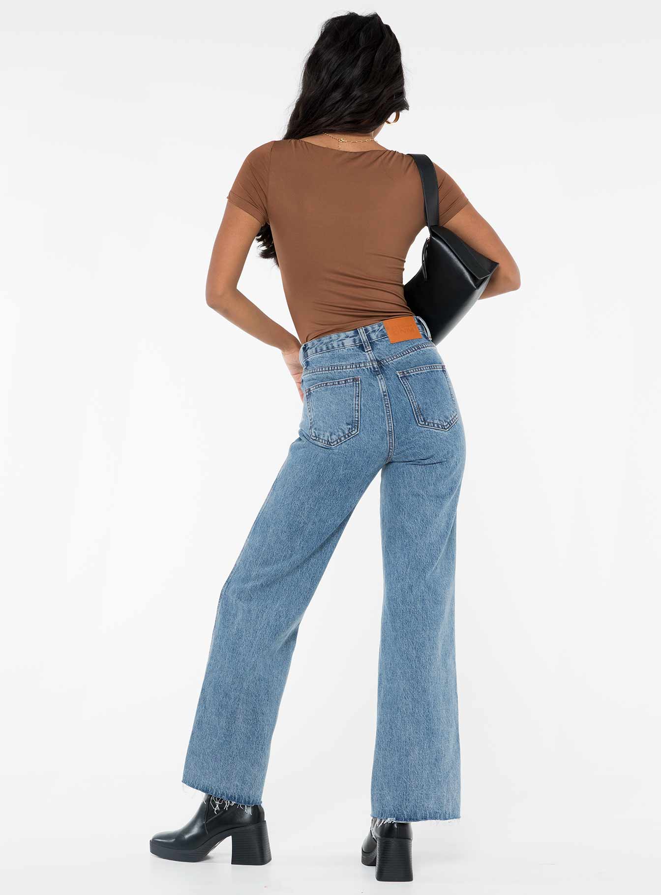 Arlington High Rise Straight Leg Jeans Mid Wash women's denim jeans by Ellevoria