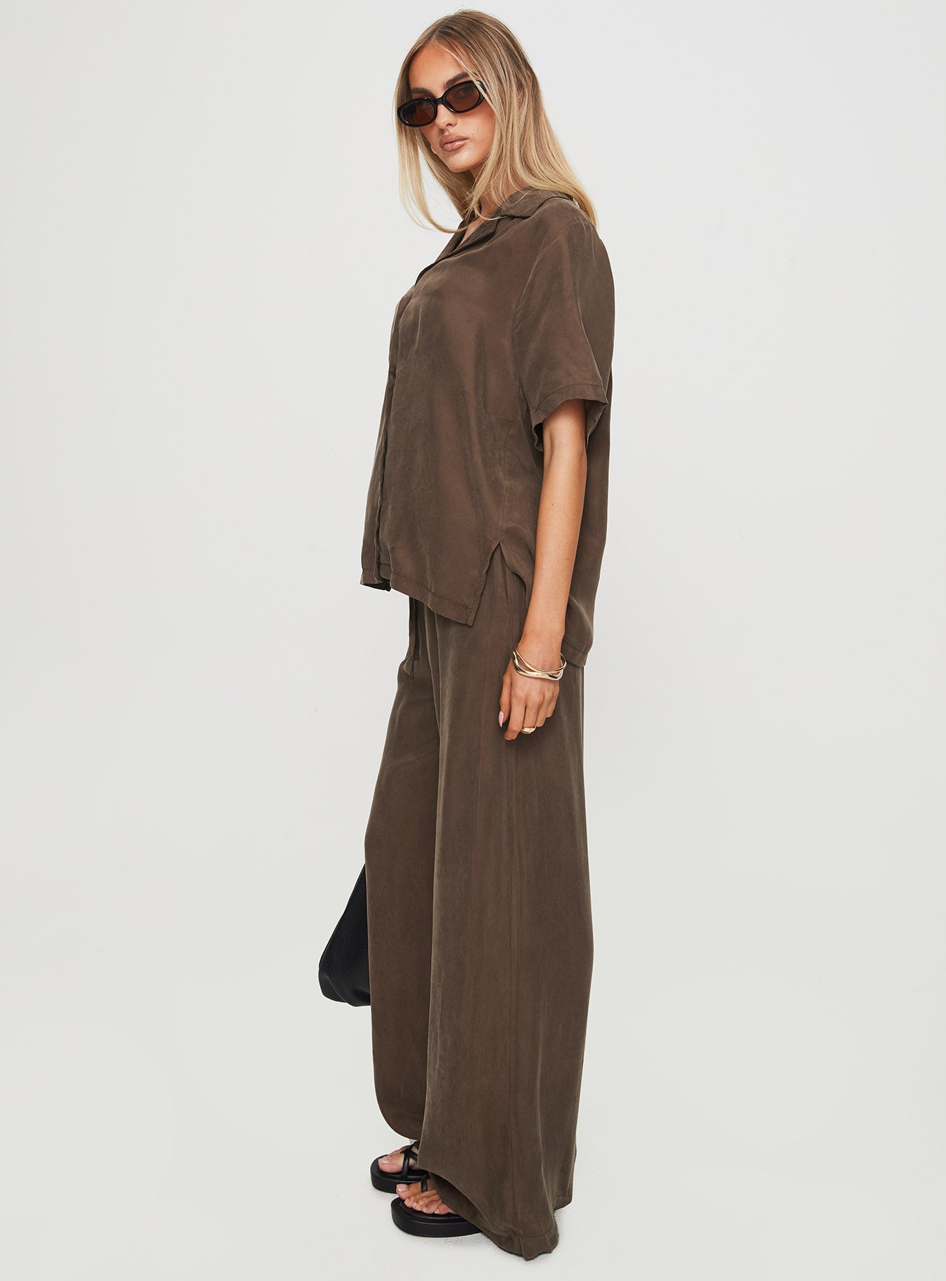 Mahlab Pants Chocoloate women's pant set by Ellevoria