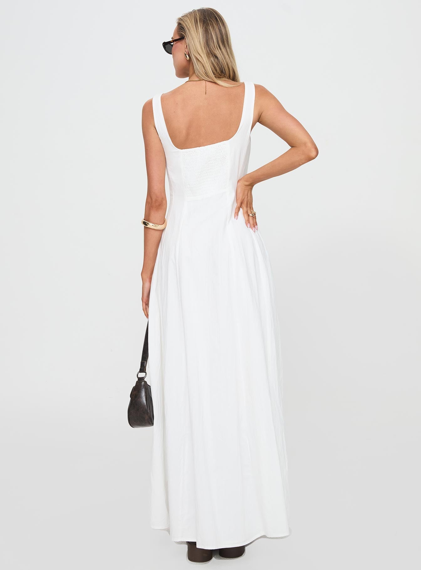 You Can Maxi Dress White - women's maxi dress by Ellevoria - view 5
