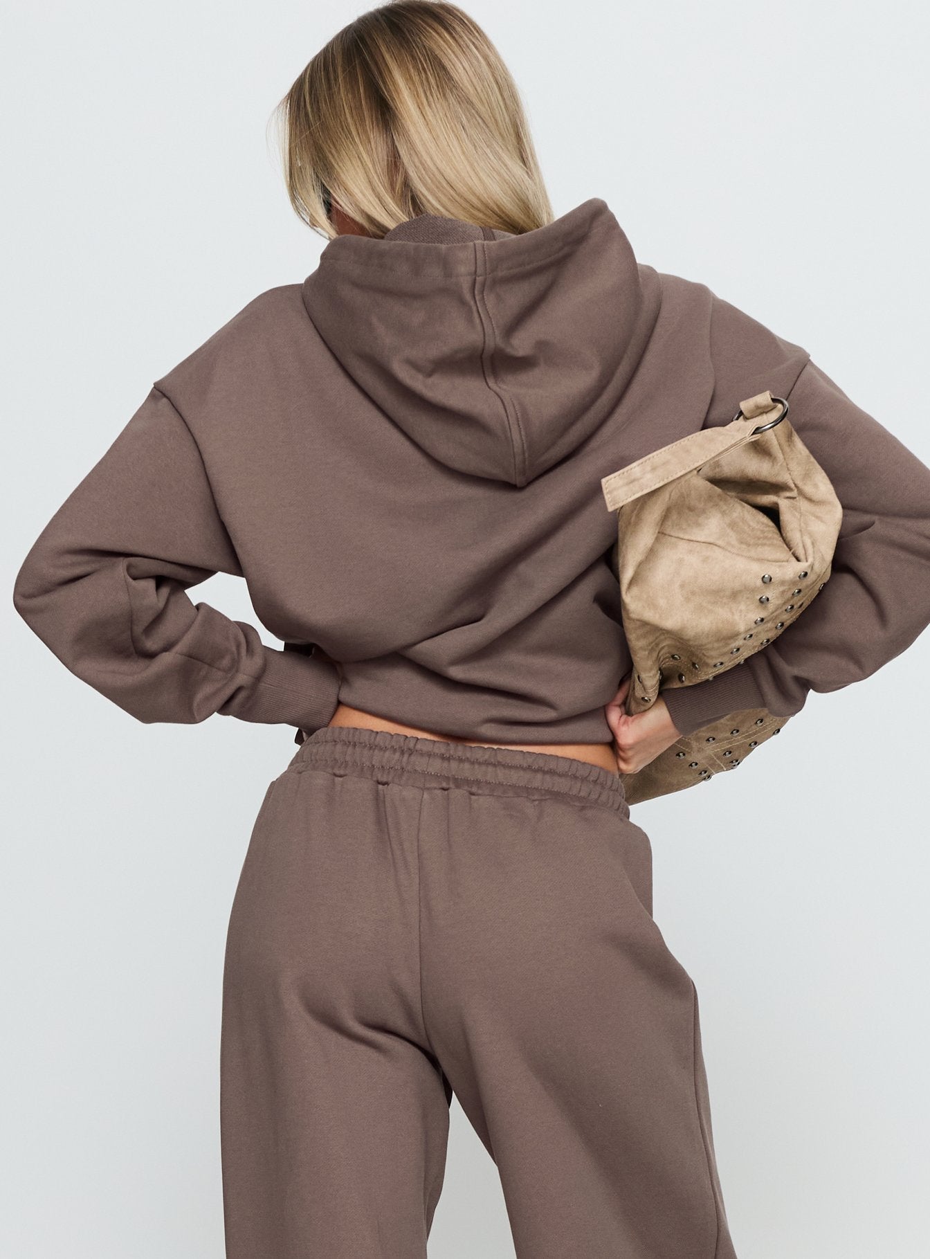 All Day Oversized Hoodie Mocha women's sweater by Ellevoria