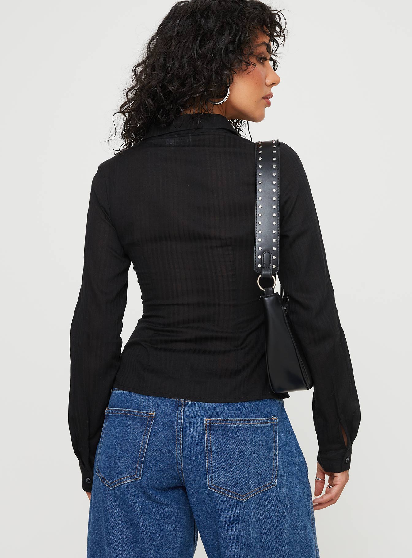 Fogler Shirt Black - women's shirt by Ellevoria - view 5