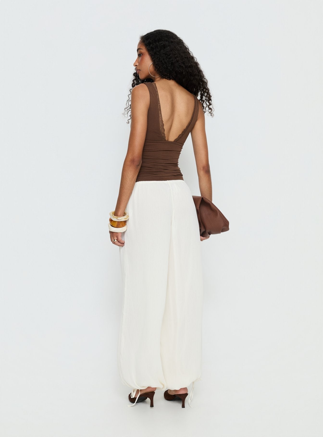 Moondancer Balloon Pants Cream - loose fit women's bottoms by Ellevoria