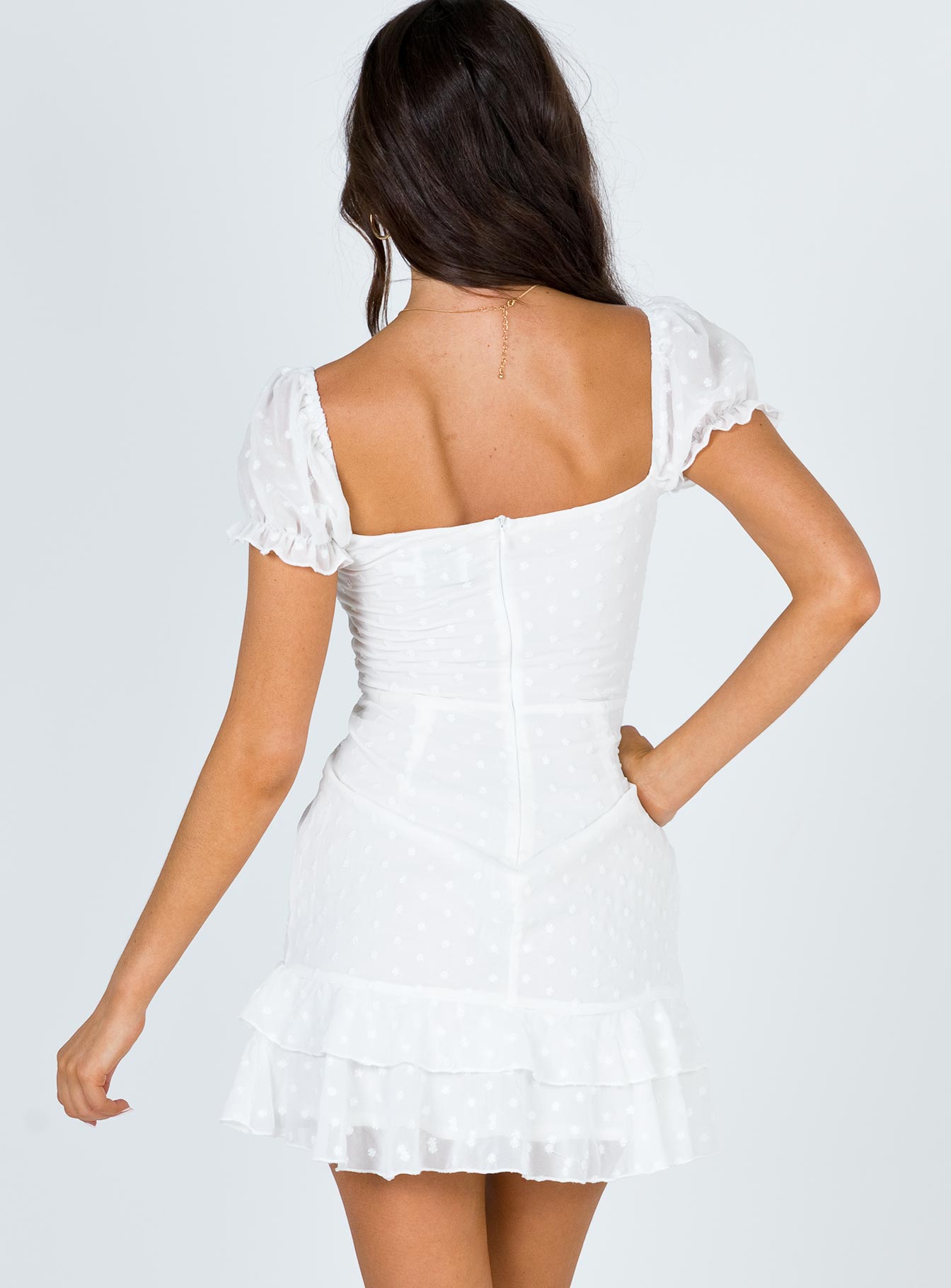 Mikail Mini Dress White - women's fashion by Ellevoria - view 5
