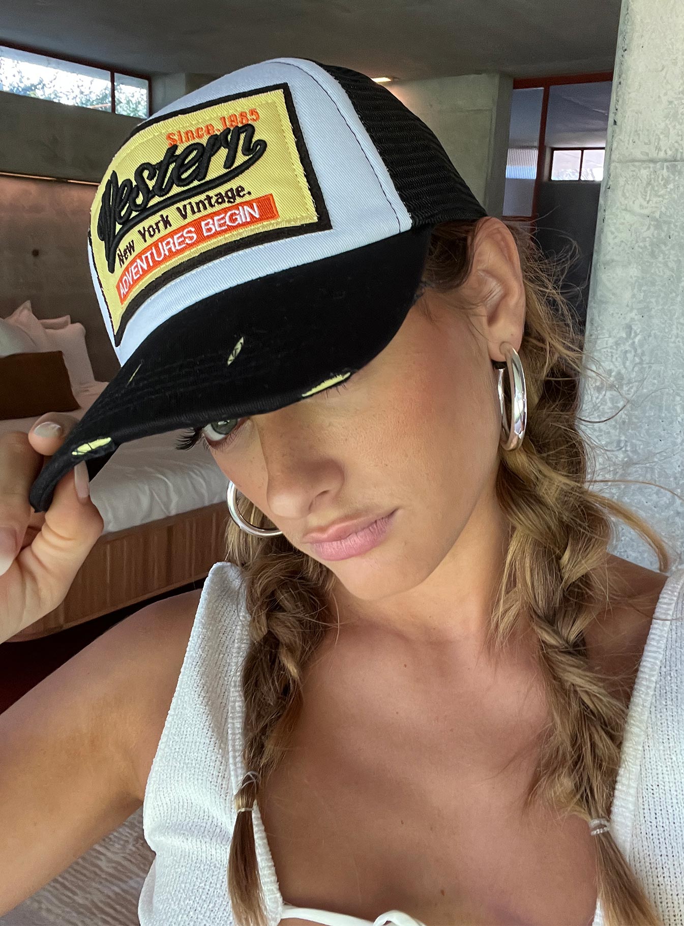 Adventures Trucker Hat Black women's accessory by Ellevoria