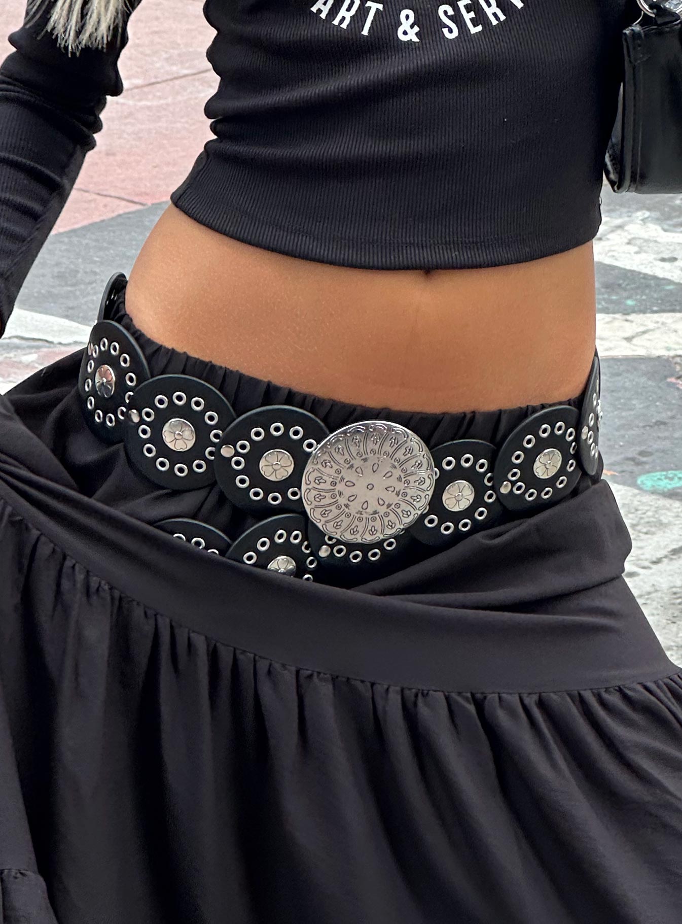 Karelle Belt Black women's belt by Ellevoria