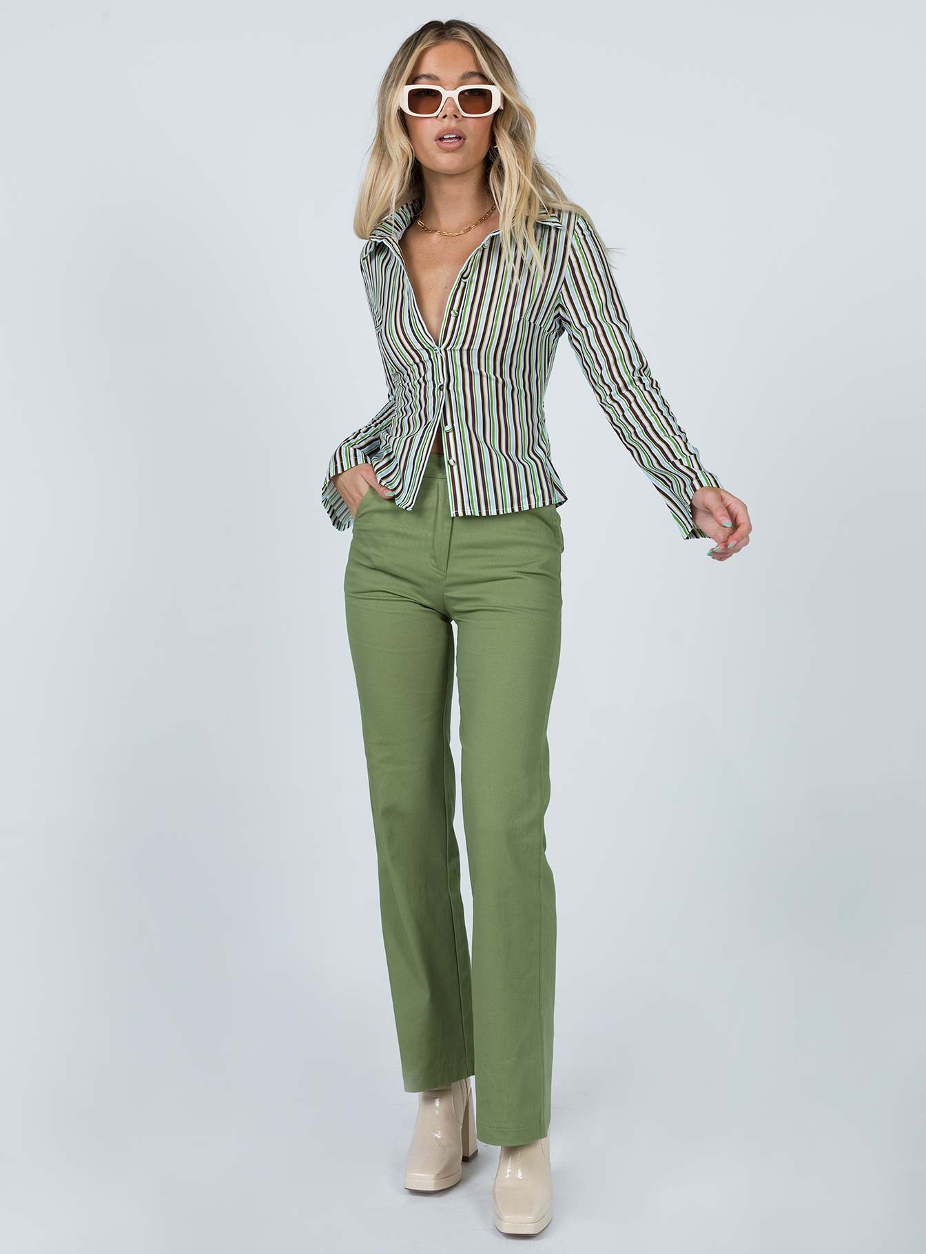 Anni Stripe Shirt Multi - women's shirt by Ellevoria - view 4