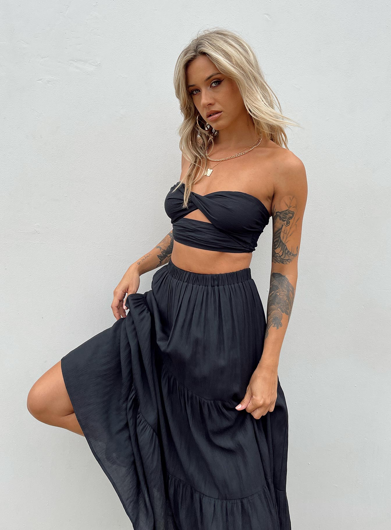 Allie Set Black women's skirt set by Ellevoria