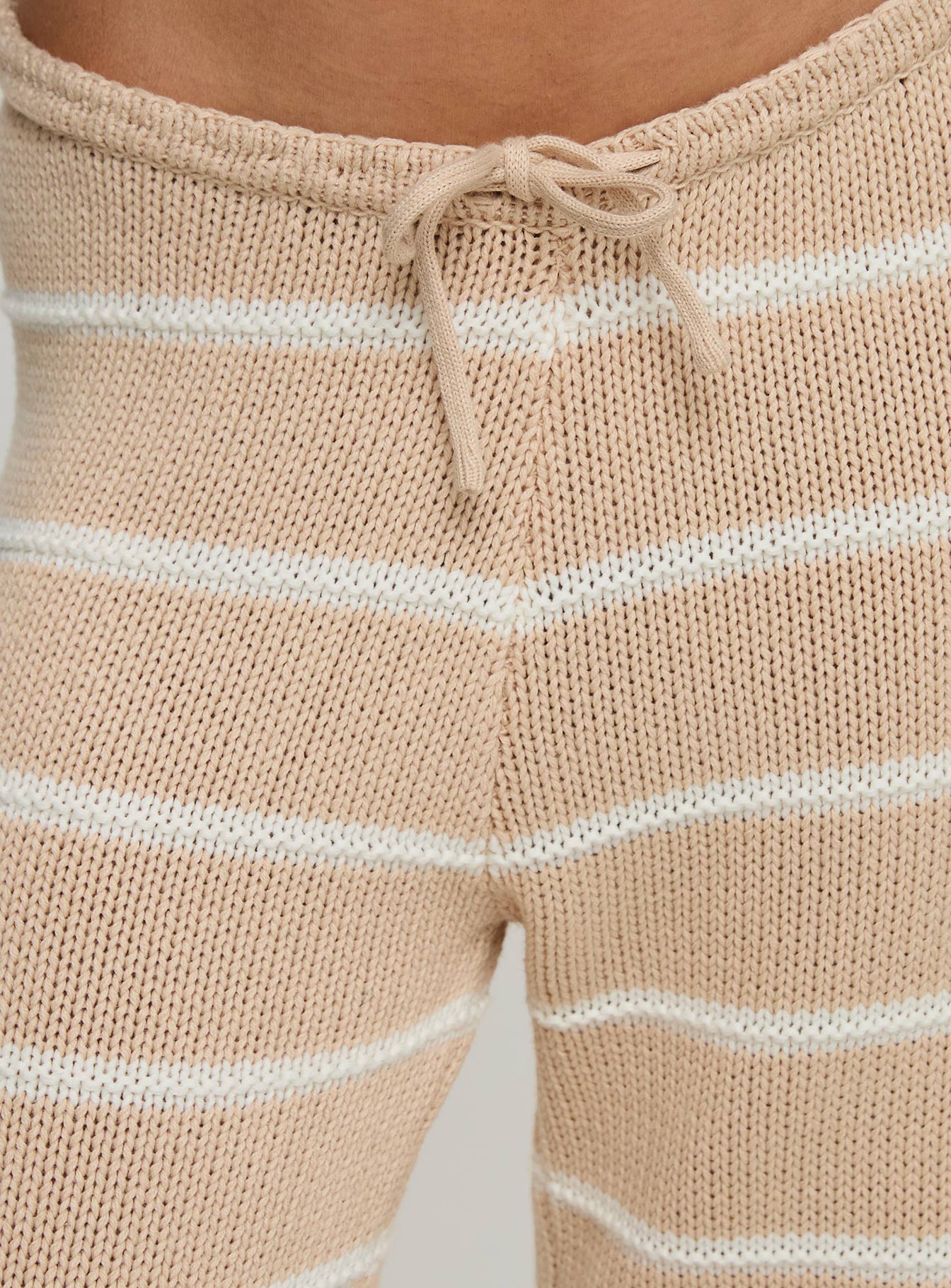 Read Your Mind Knit Pant Cream Stripe women's pant set by Ellevoria