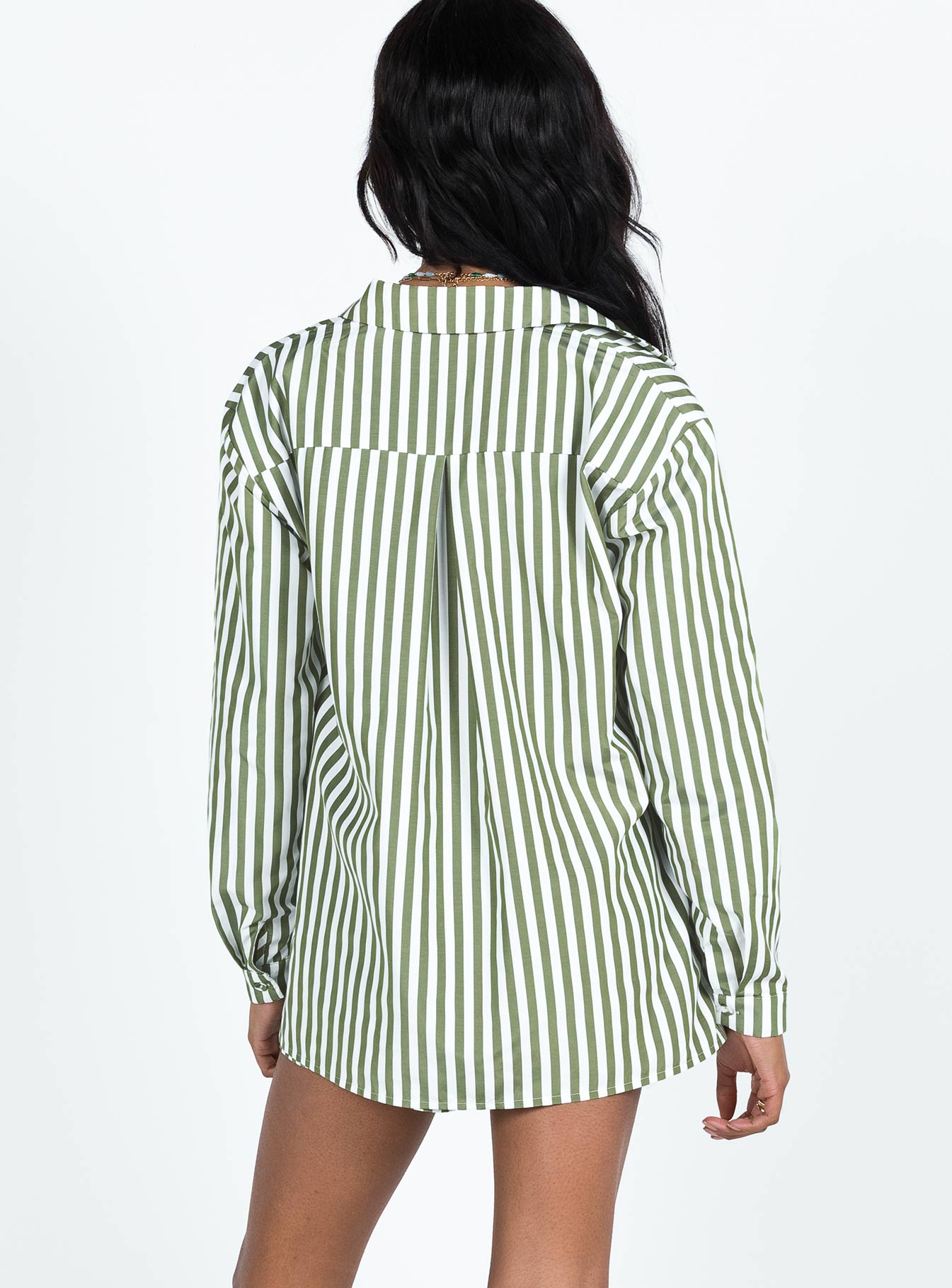 Chloe Set Dark Green - women's shirt by Ellevoria - view 6
