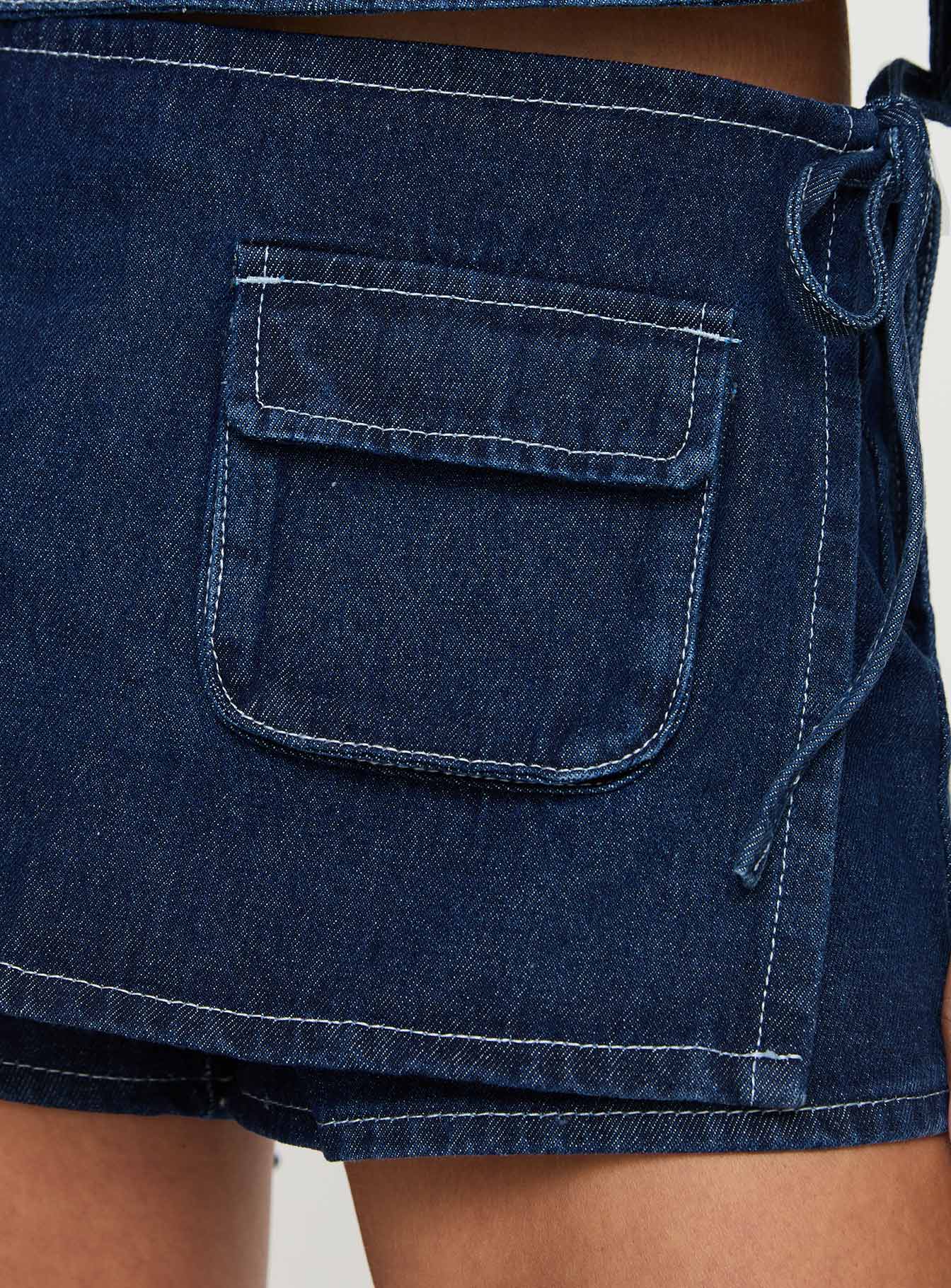 Countryside Skort Blue Denim women's two piece set by Ellevoria